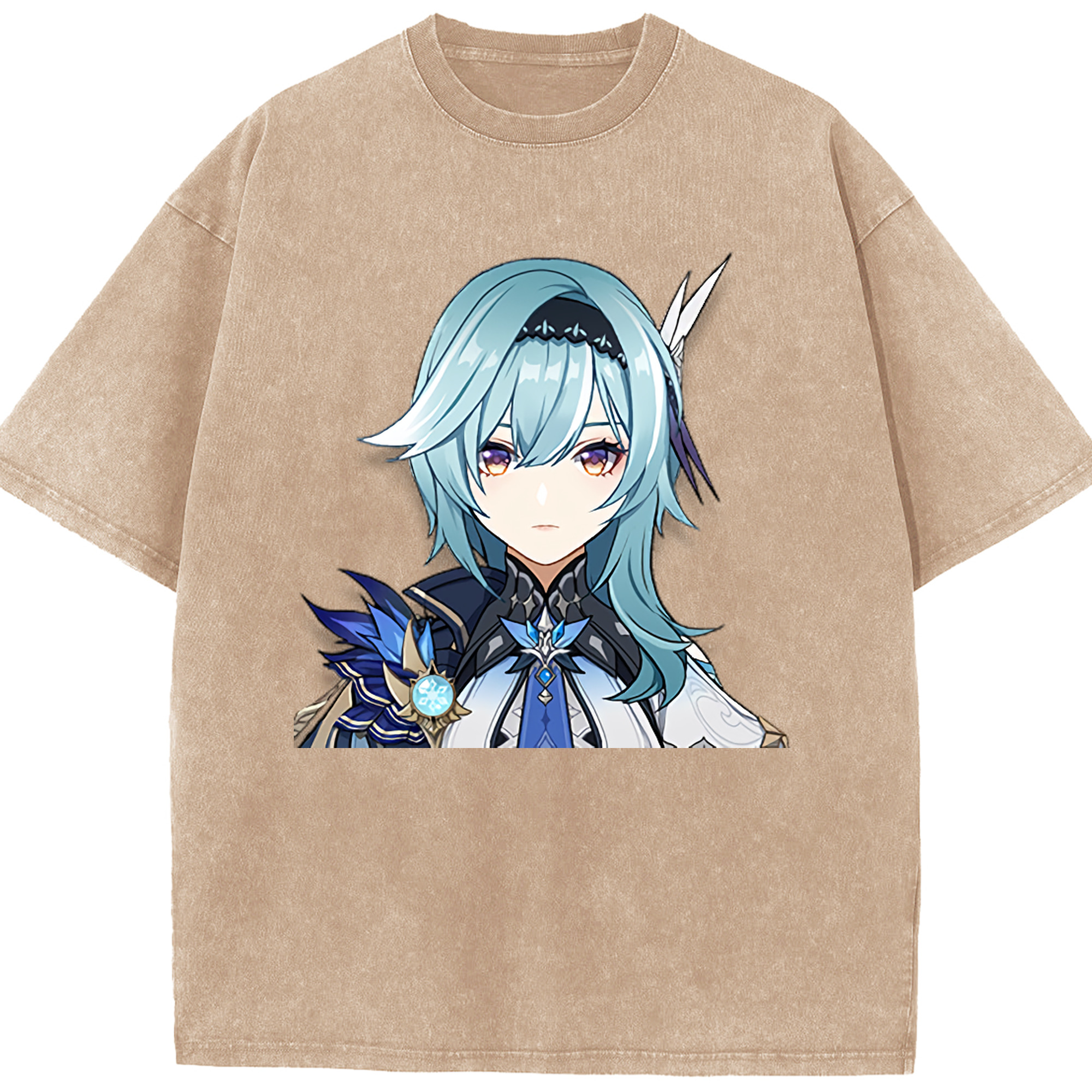 げんし神 优菈 ゆうら genshin Yūra 綿100% ヴィンテージ風 半袖Tシャツ（フロントプリント）