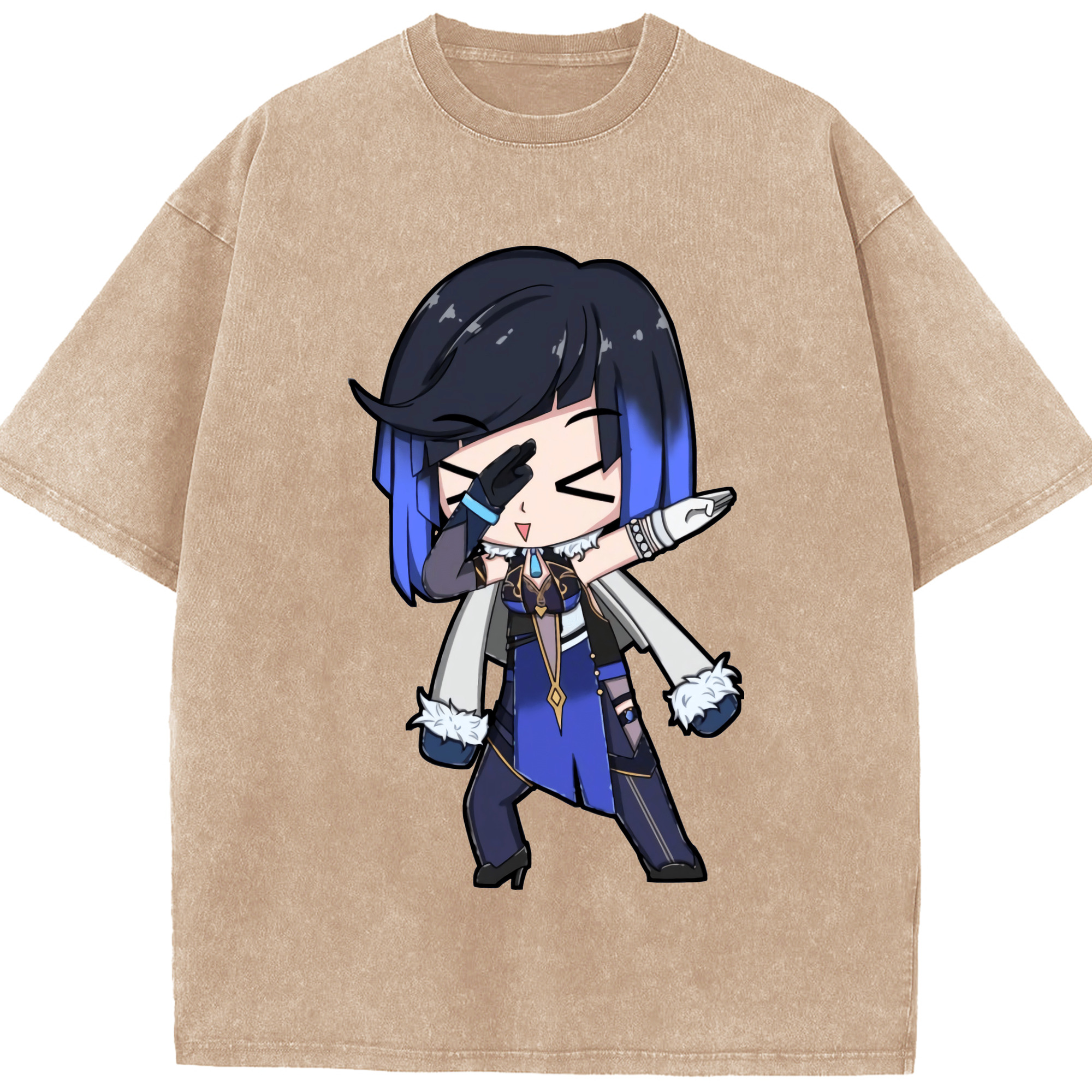 げんし神 夜兰 やらん genshin Yaran 綿100% ヴィンテージ風 半袖Tシャツ（フロントプリント）