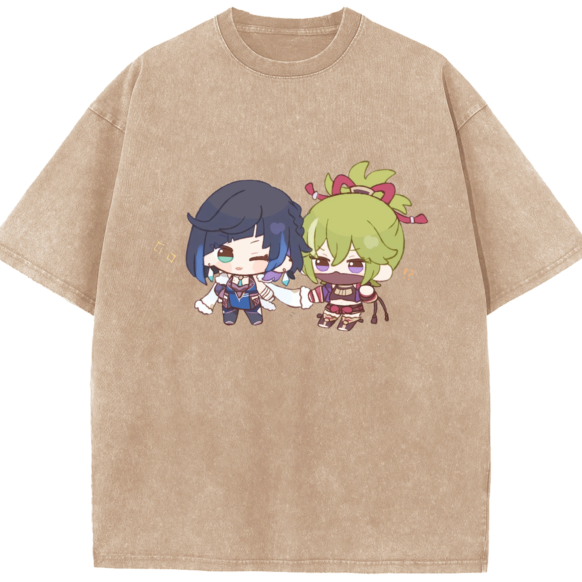 げんし神  久岐忍 くき しのぶ genshin Kuki Shinobu 綿100% ヴィンテージ風 半袖Tシャツ（フロントプリント）