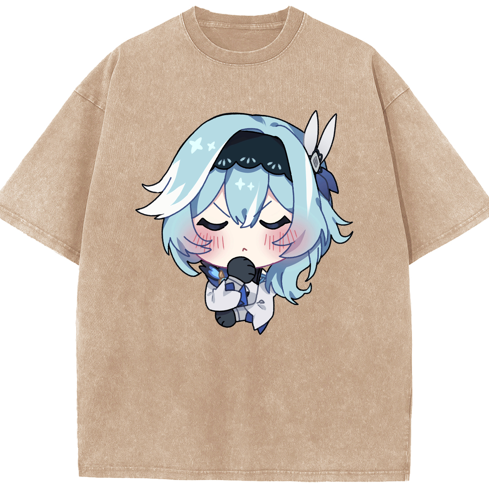げんし神 优菈 ゆうら genshin Yūra 綿100% ヴィンテージ風 半袖Tシャツ（フロントプリント）