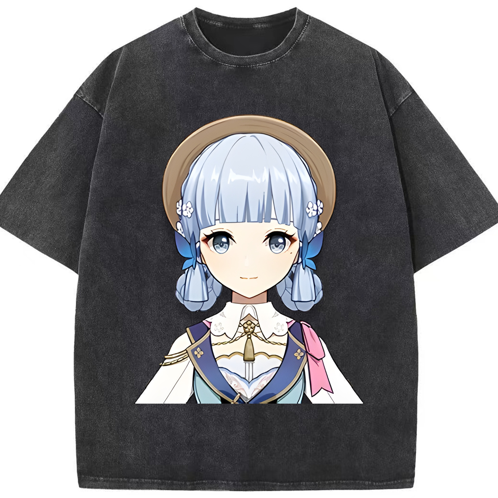 げんし神 神里綾華 神宮寺レン genshin Kamimiya Ren 綿100% ヴィンテージ風 半袖Tシャツ（フロントプリント）