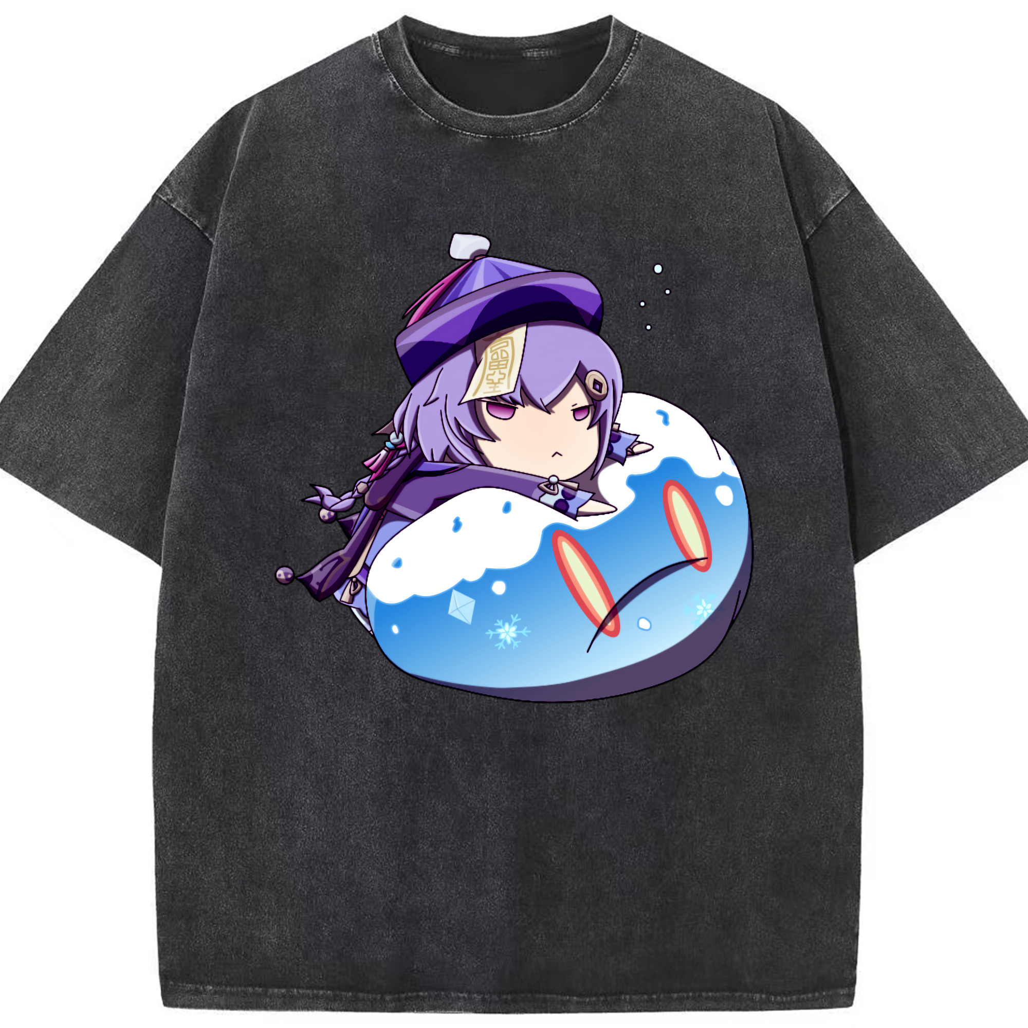 げんし神 七七 なな  genshin Nana 綿100% ヴィンテージ風 半袖Tシャツ（フロントプリント）