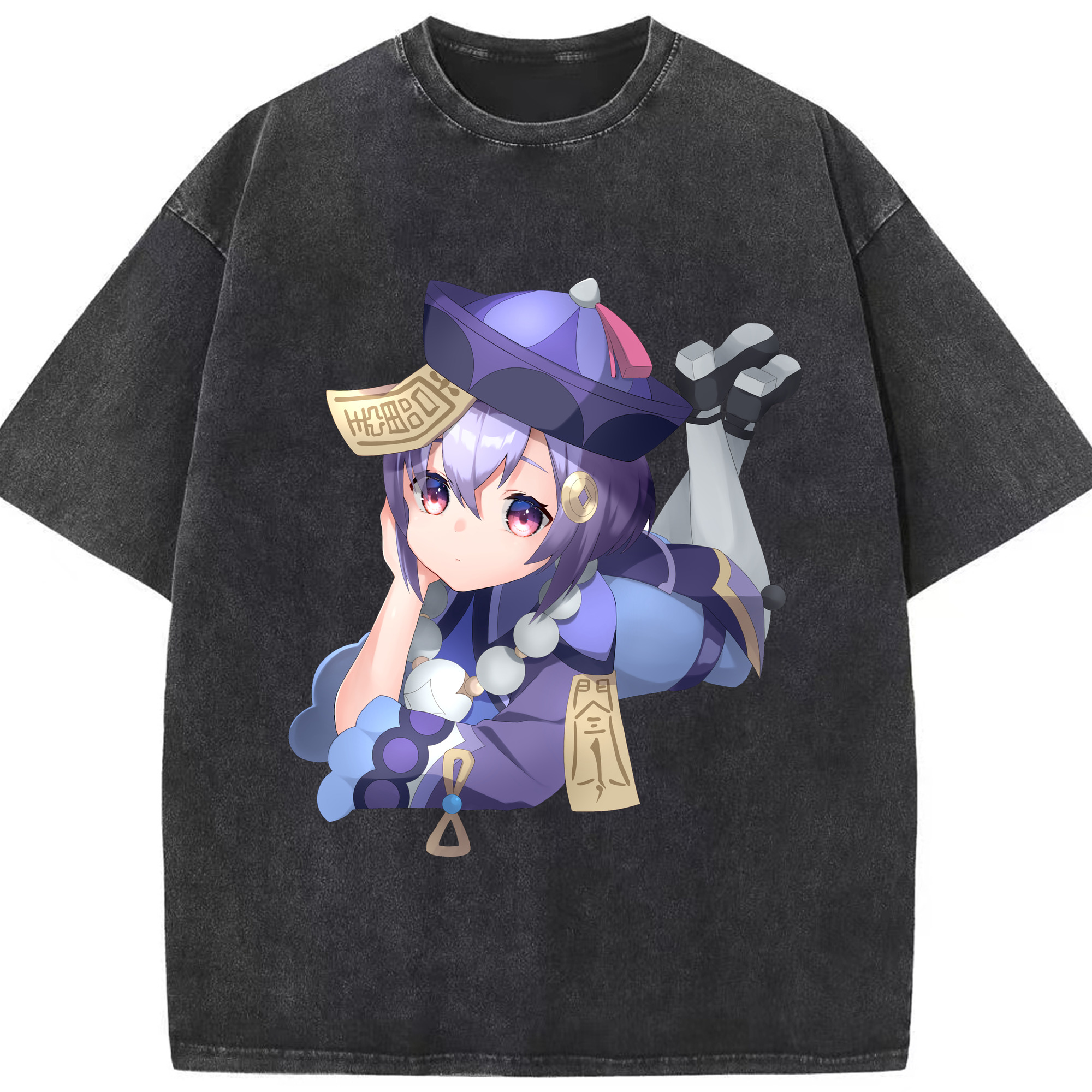 げんし神 七七 なな  genshin Nana 綿100% ヴィンテージ風 半袖Tシャツ（フロントプリント）