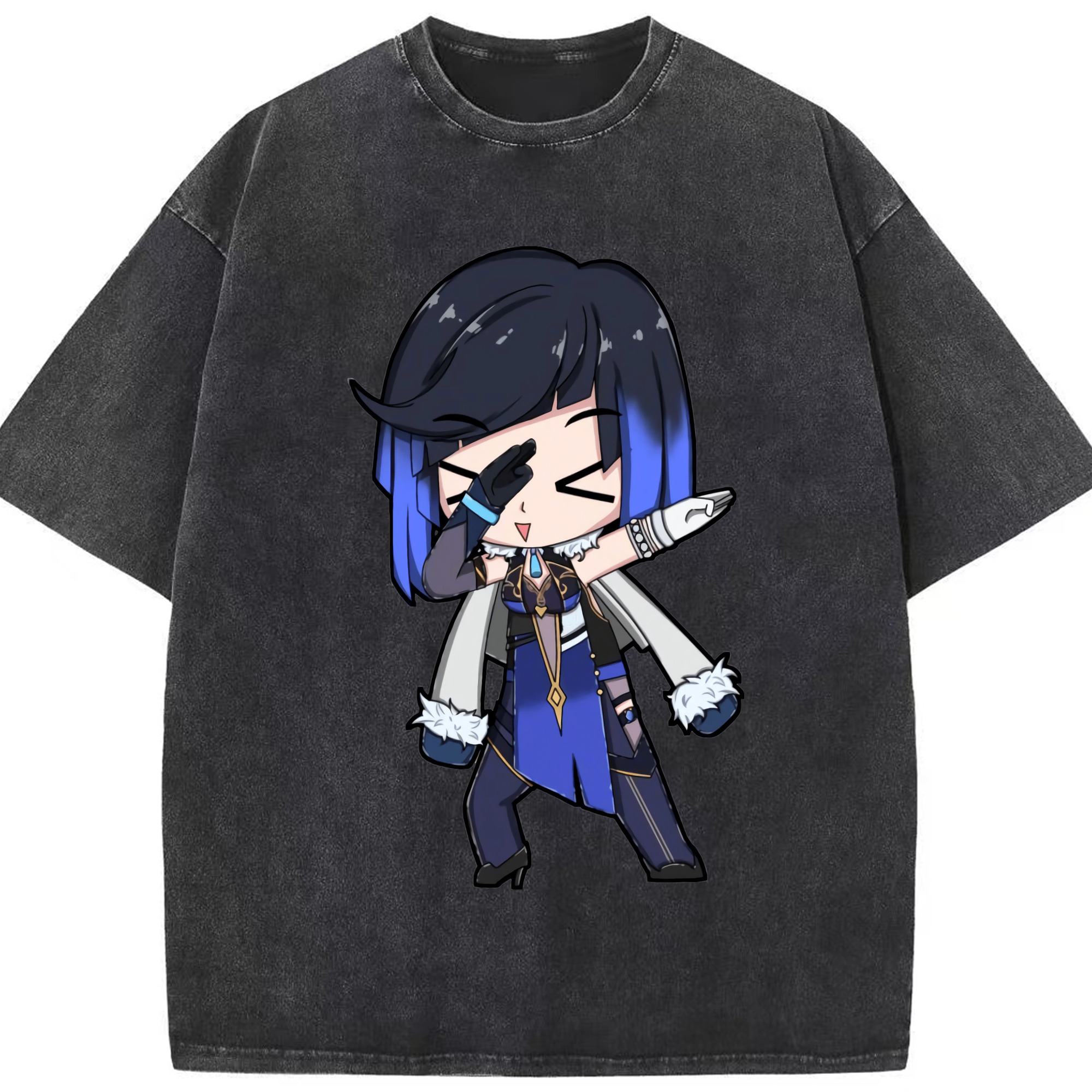 げんし神 夜兰 やらん genshin Yaran 綿100% ヴィンテージ風 半袖Tシャツ（フロントプリント）