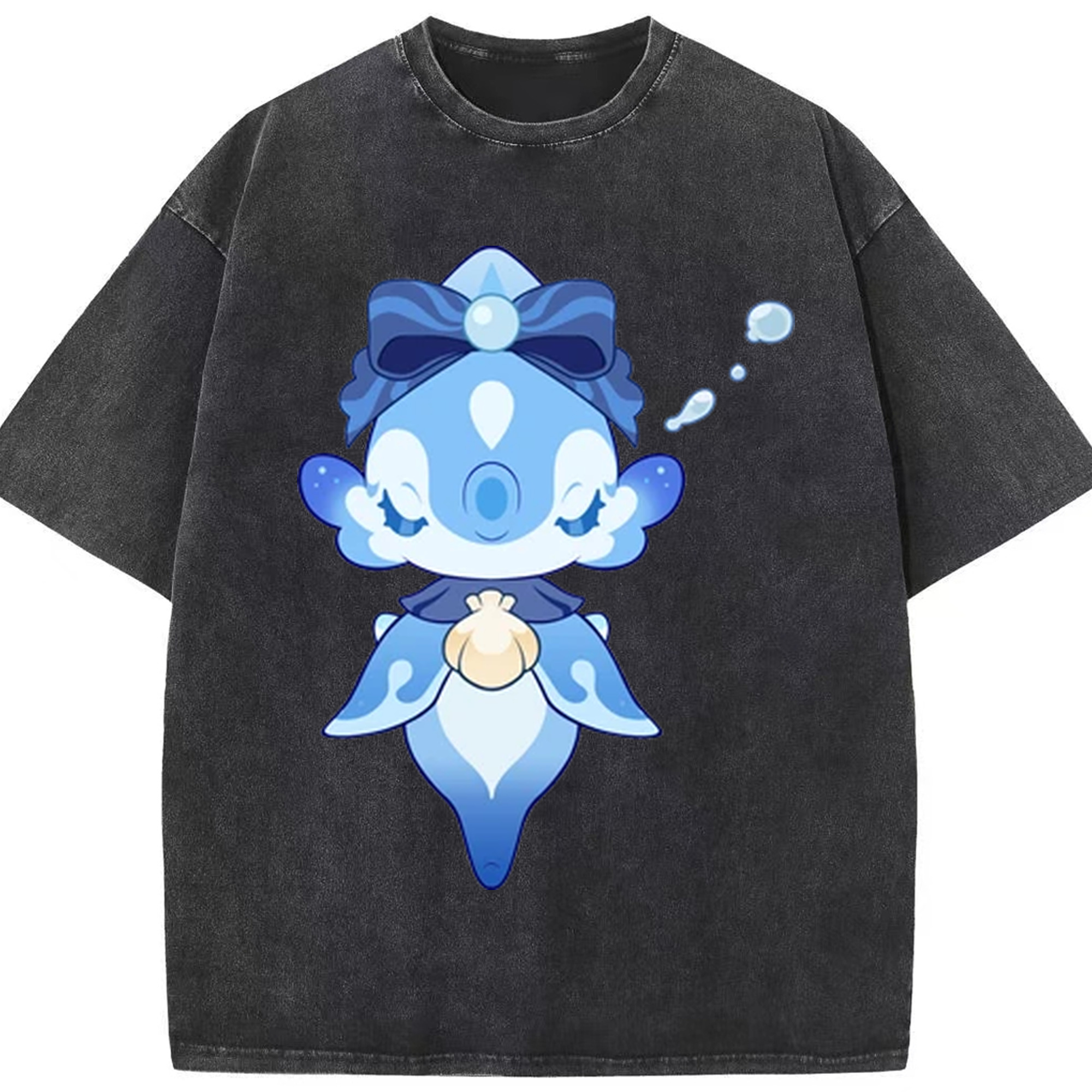 げんし神 フリーナ genshin Furina 綿100% ヴィンテージ風 半袖Tシャツ（フロントプリント）
