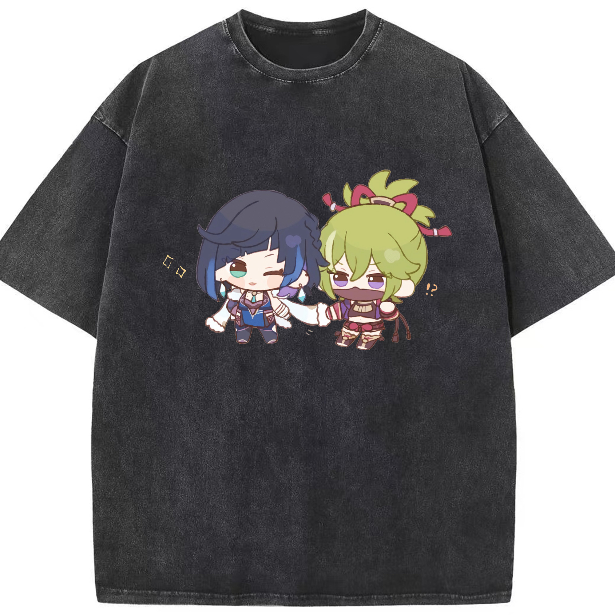 げんし神  久岐忍 くき しのぶ genshin Kuki Shinobu 綿100% ヴィンテージ風 半袖Tシャツ（フロントプリント）