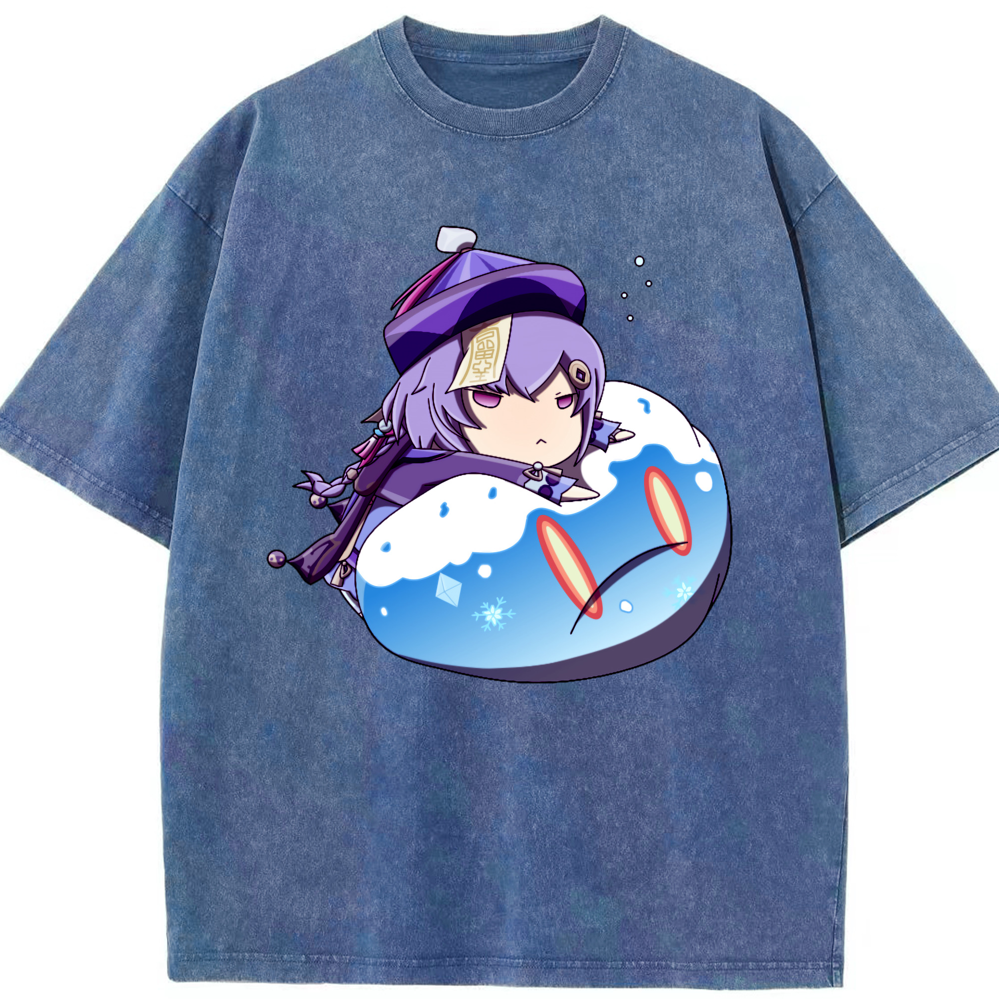 げんし神 七七 なな  genshin Nana 綿100% ヴィンテージ風 半袖Tシャツ（フロントプリント）