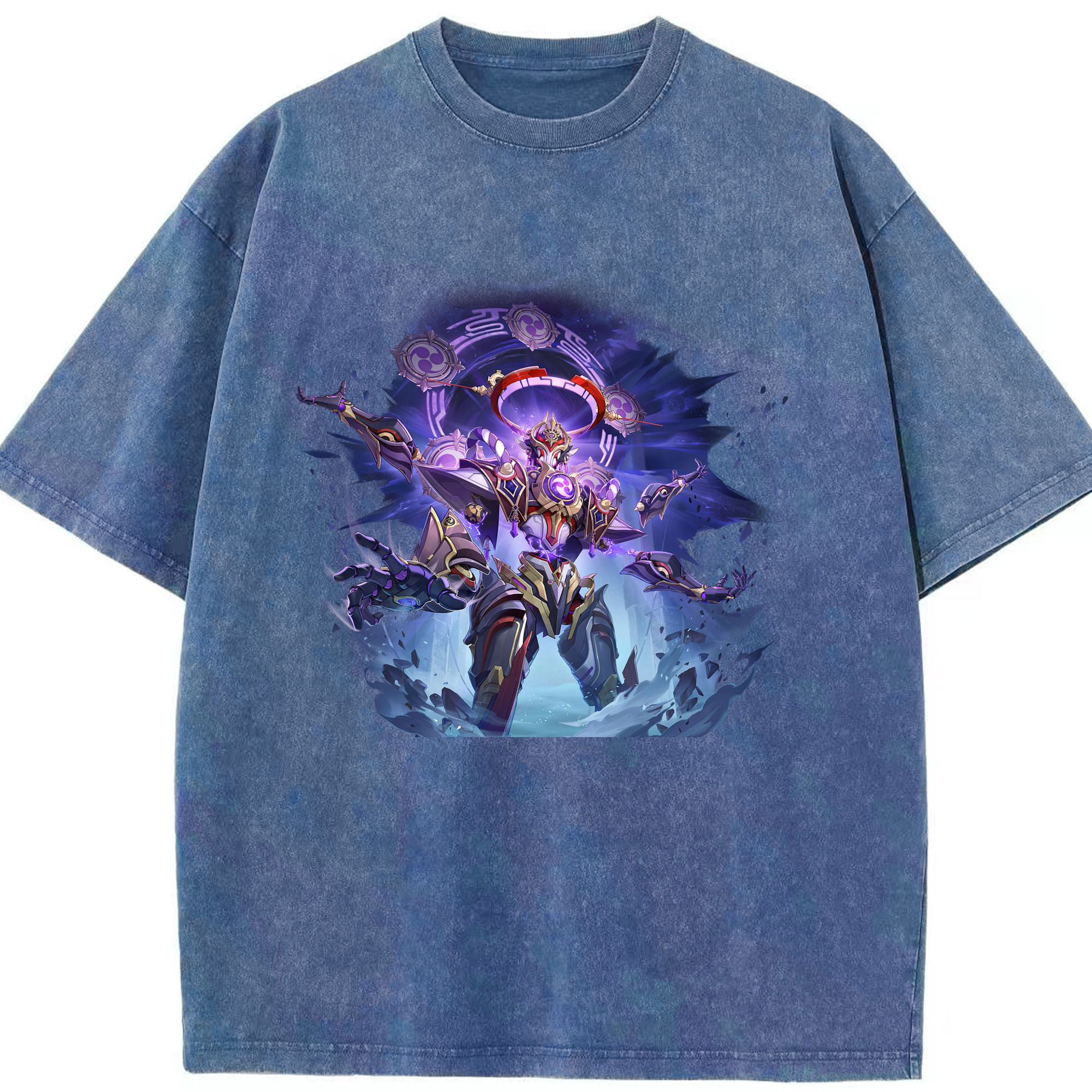 げんし神 さんペい genshin Sanpei 綿100% ヴィンテージ風 半袖Tシャツ（フロントプリント）
