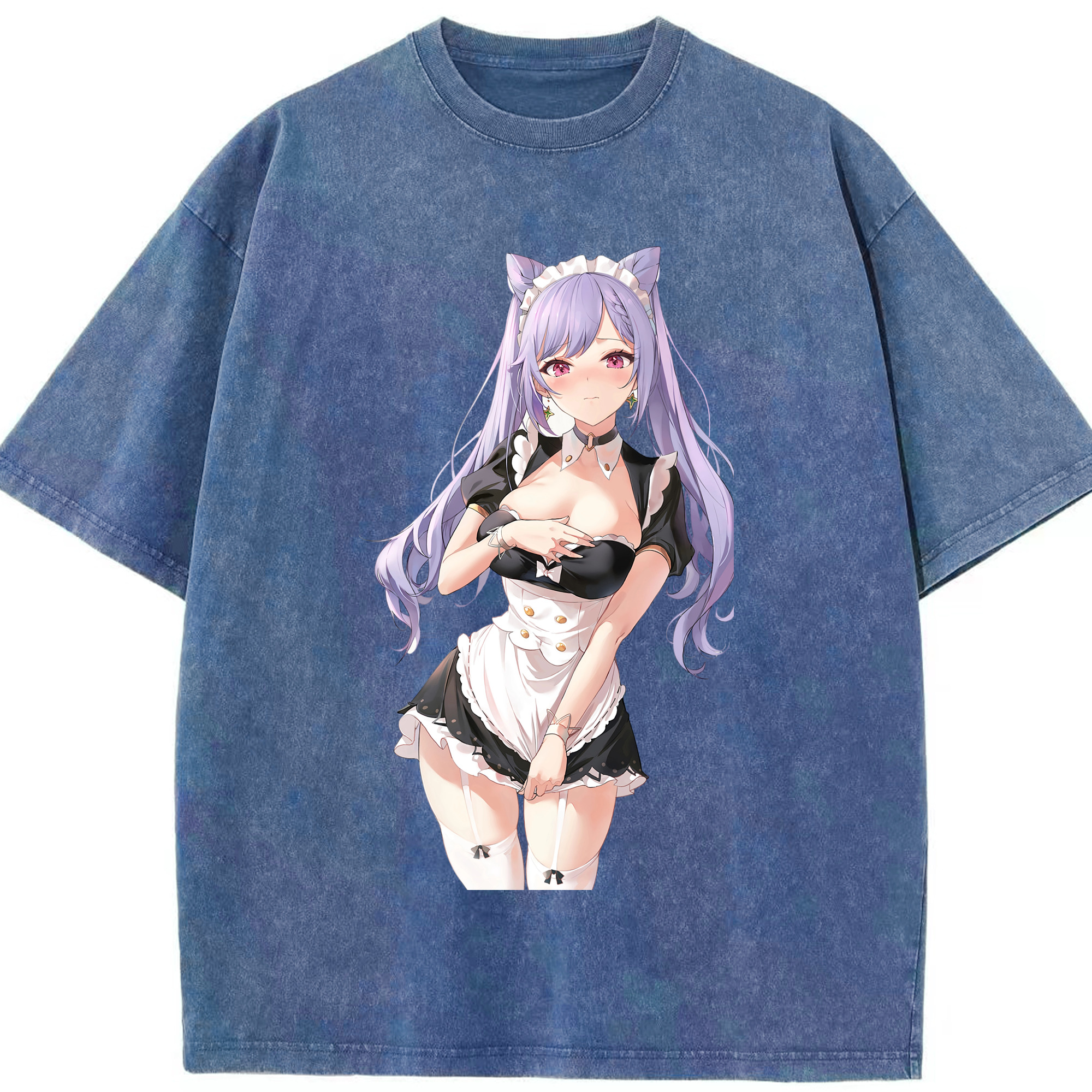 げんし神 刻晴 こくせい genshin Kokusei 綿100% ヴィンテージ風 半袖Tシャツ（フロントプリント）
