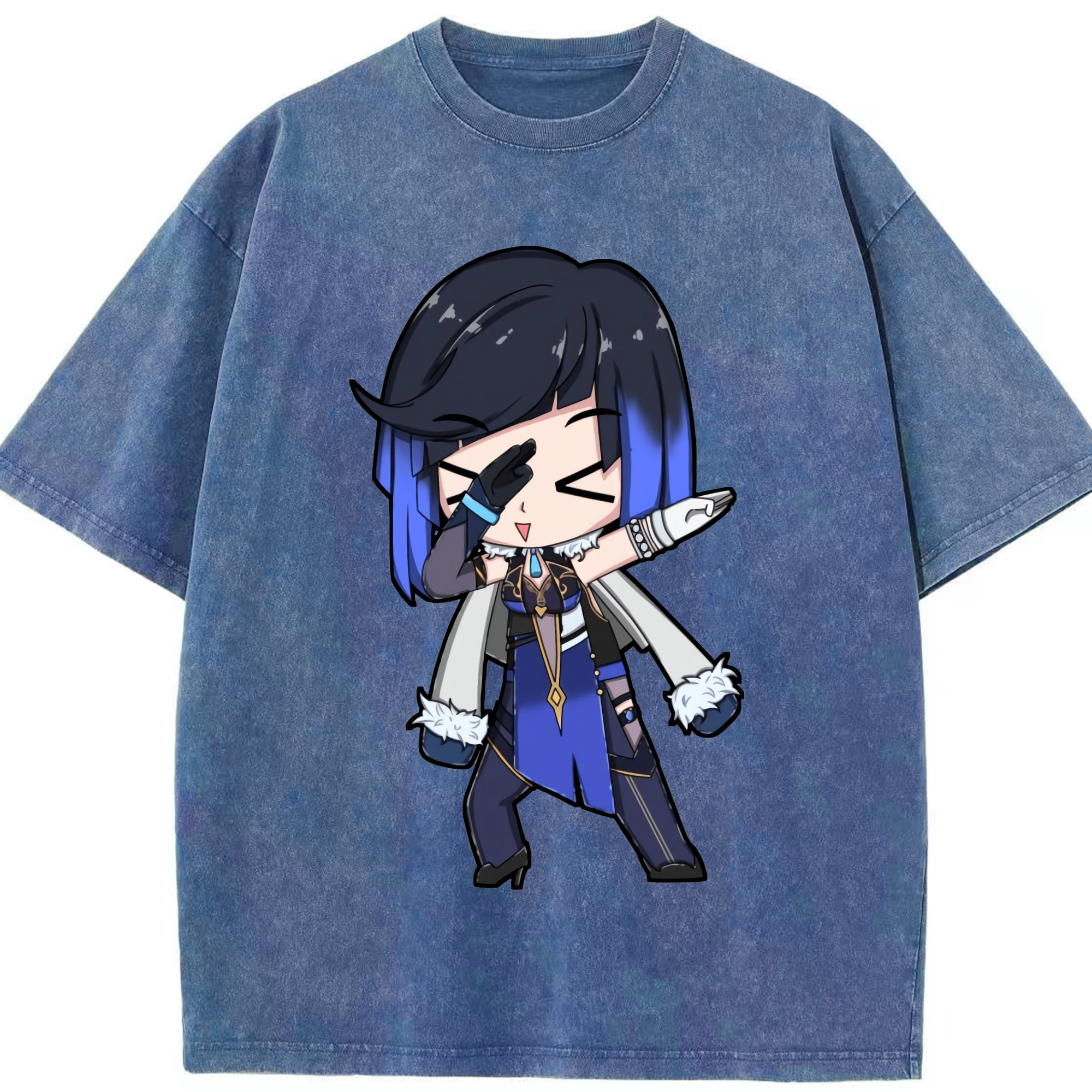 げんし神 夜兰 やらん genshin Yaran 綿100% ヴィンテージ風 半袖Tシャツ（フロントプリント）