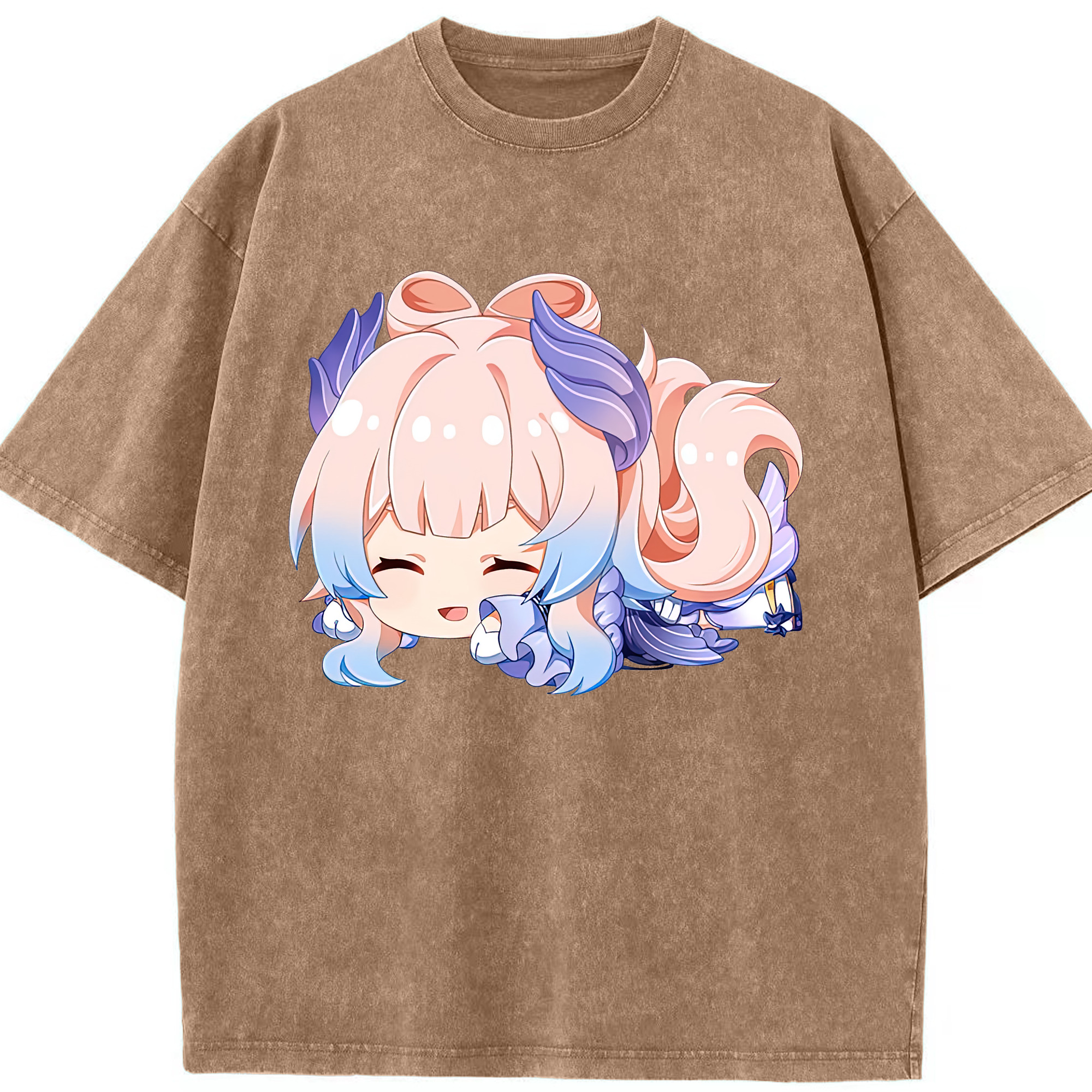 げんし神 珊瑚宮心海 サンゴノミヤ・ココミ genshin Sangonomiya Kokomi 綿100% ヴィンテージ風 半袖Tシャツ（フロントプリント）