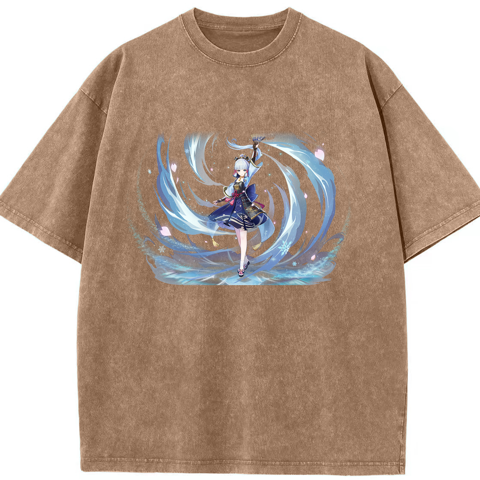 げんし神 神里綾華 神宮寺レン genshin Kamimiya Ren 綿100% ヴィンテージ風 半袖Tシャツ（フロントプリント）