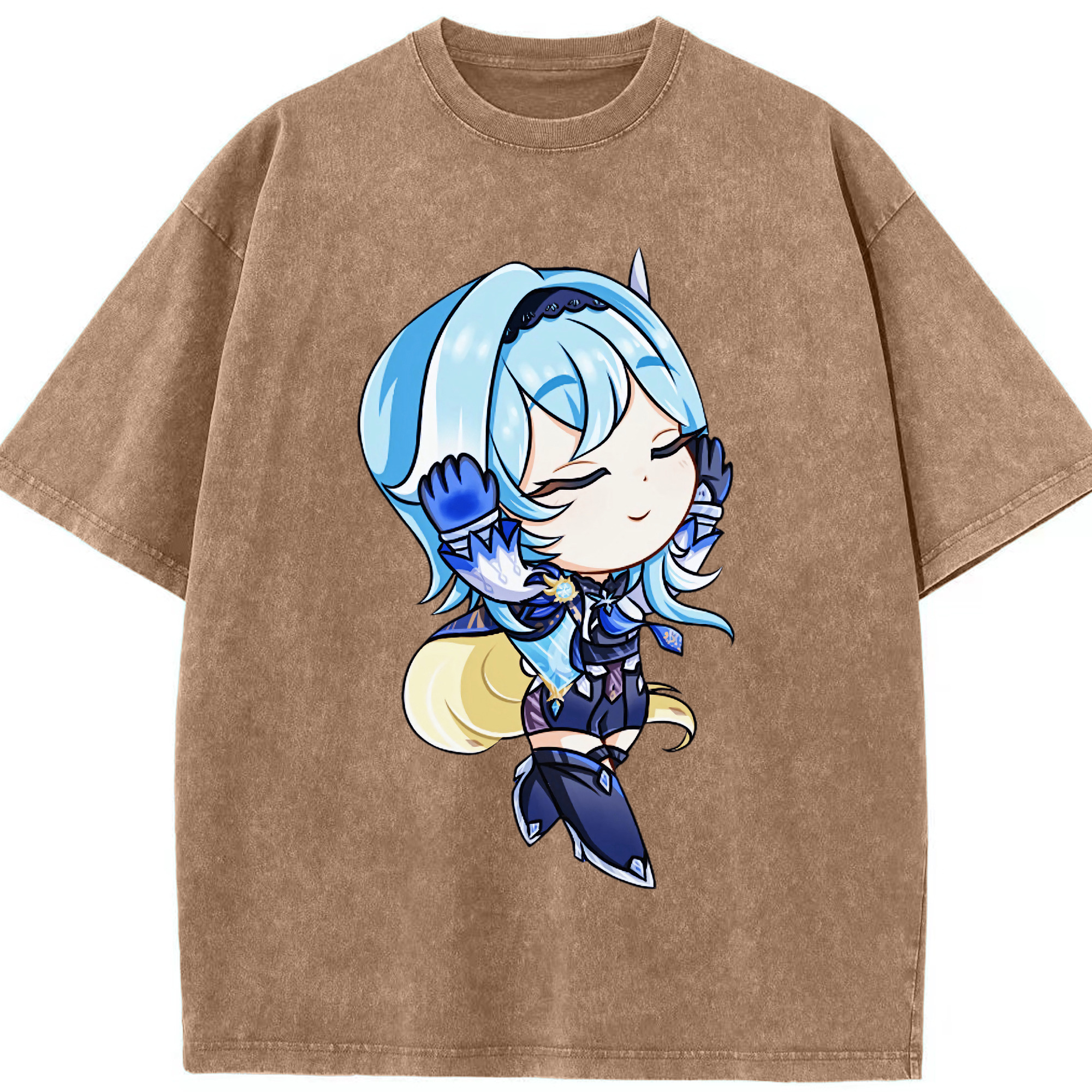 げんし神 优菈 ゆうら genshin Yūra 綿100% ヴィンテージ風 半袖Tシャツ（フロントプリント）