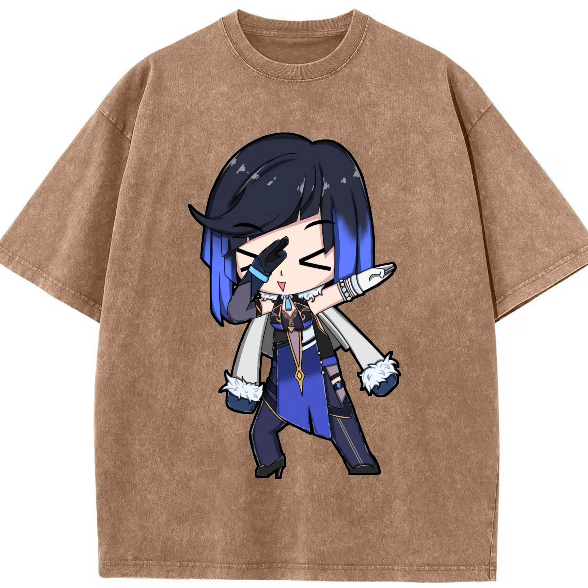 げんし神 夜兰 やらん genshin Yaran 綿100% ヴィンテージ風 半袖Tシャツ（フロントプリント）