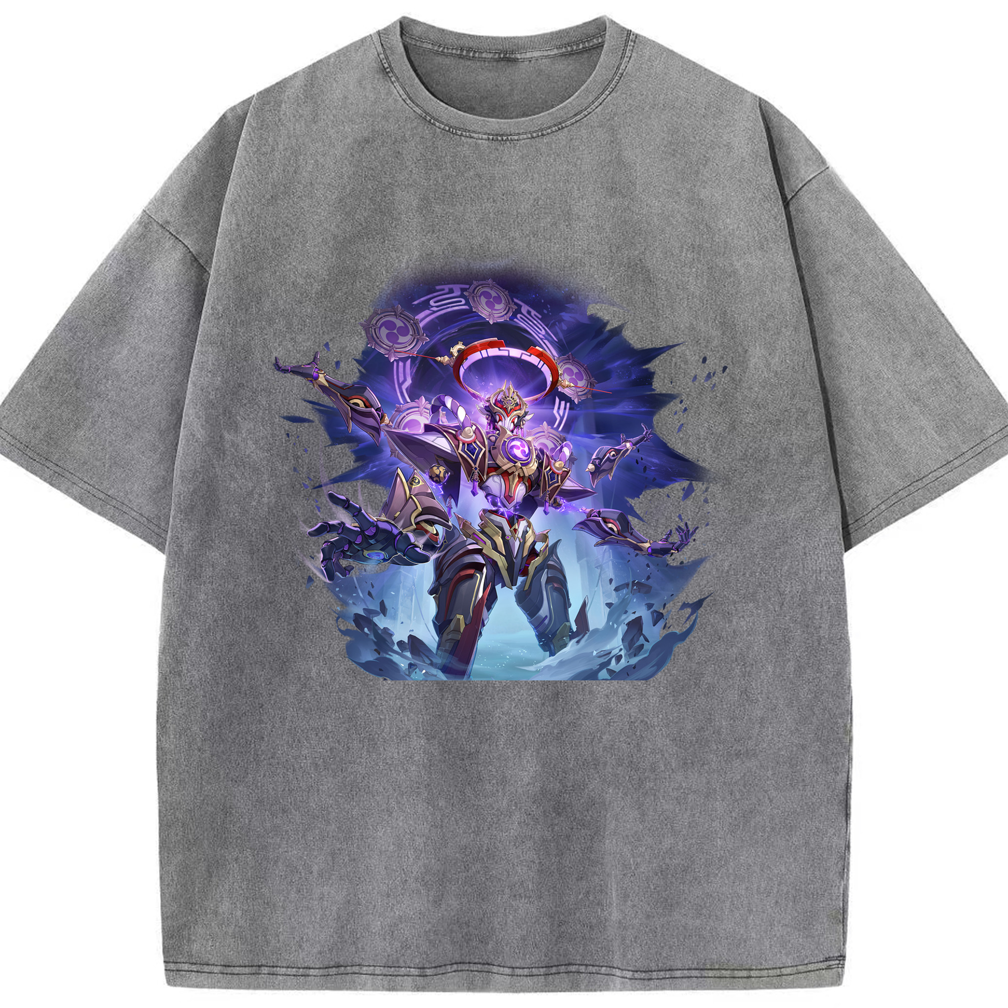 げんし神 さんペい genshin Sanpei 綿100% ヴィンテージ風 半袖Tシャツ（フロントプリント）
