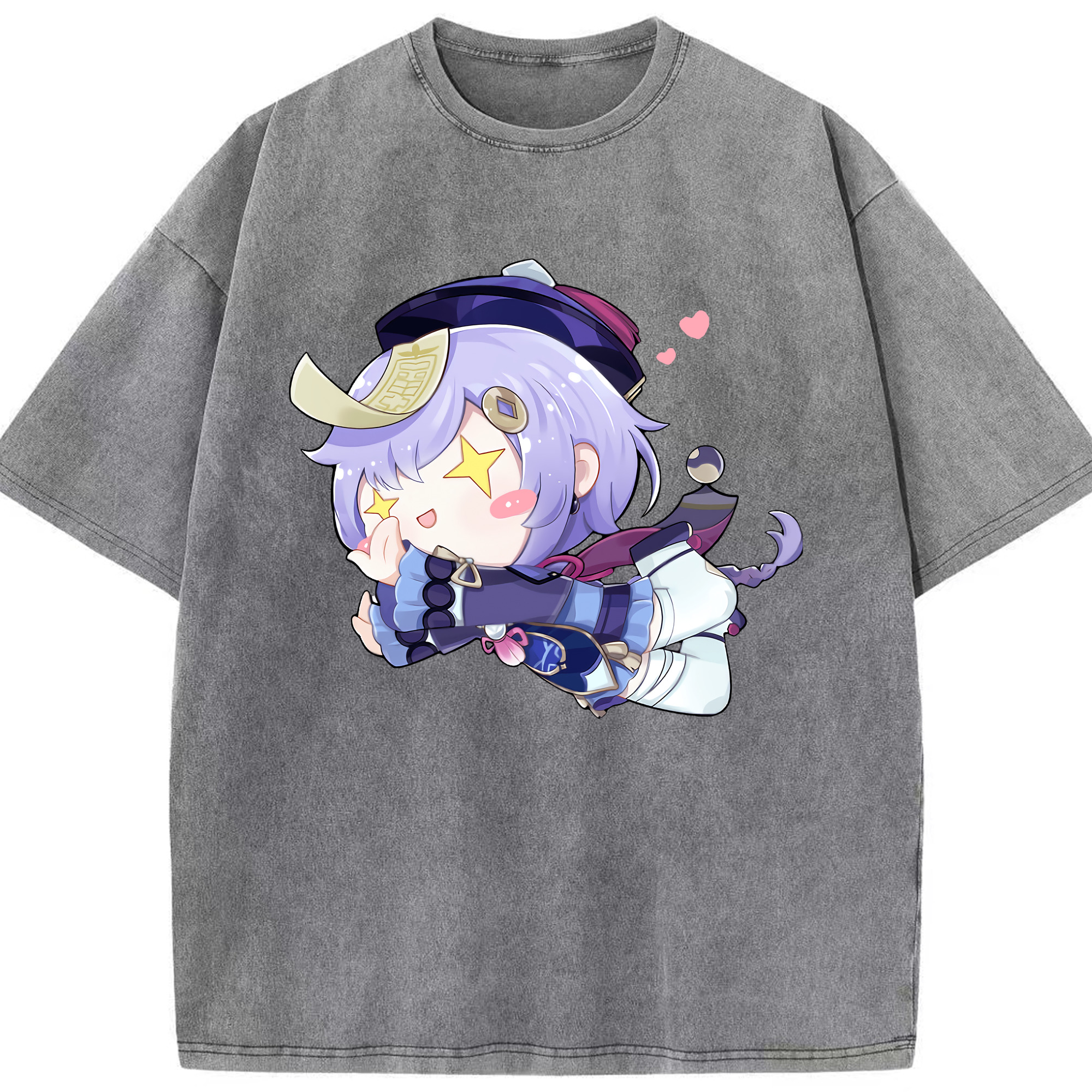 げんし神 七七 なな  genshin Nana 綿100% ヴィンテージ風 半袖Tシャツ（フロントプリント）