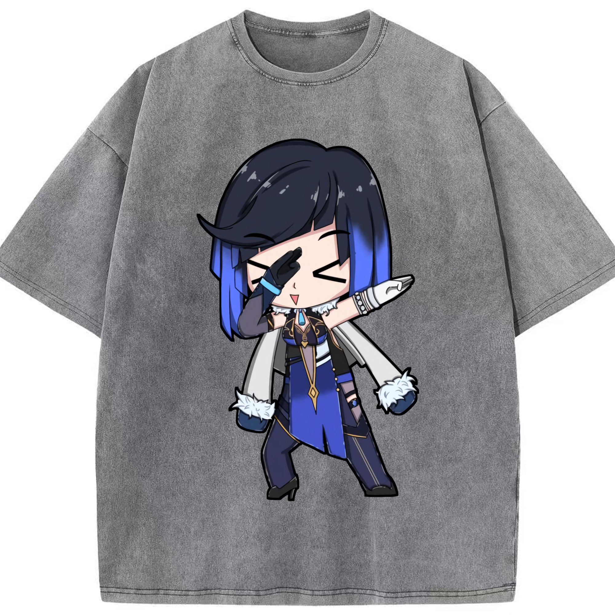 げんし神 夜兰 やらん genshin Yaran 綿100% ヴィンテージ風 半袖Tシャツ（フロントプリント）