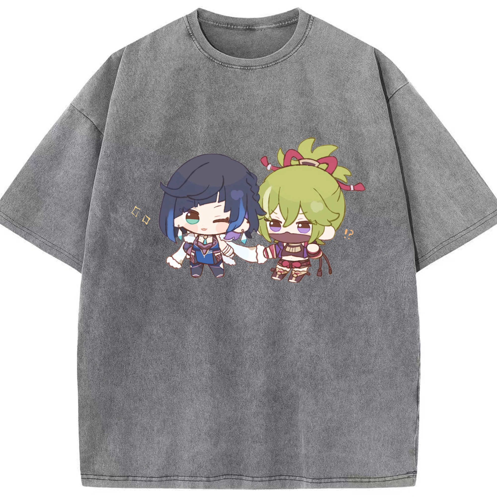 げんし神  久岐忍 くき しのぶ genshin Kuki Shinobu 綿100% ヴィンテージ風 半袖Tシャツ（フロントプリント）