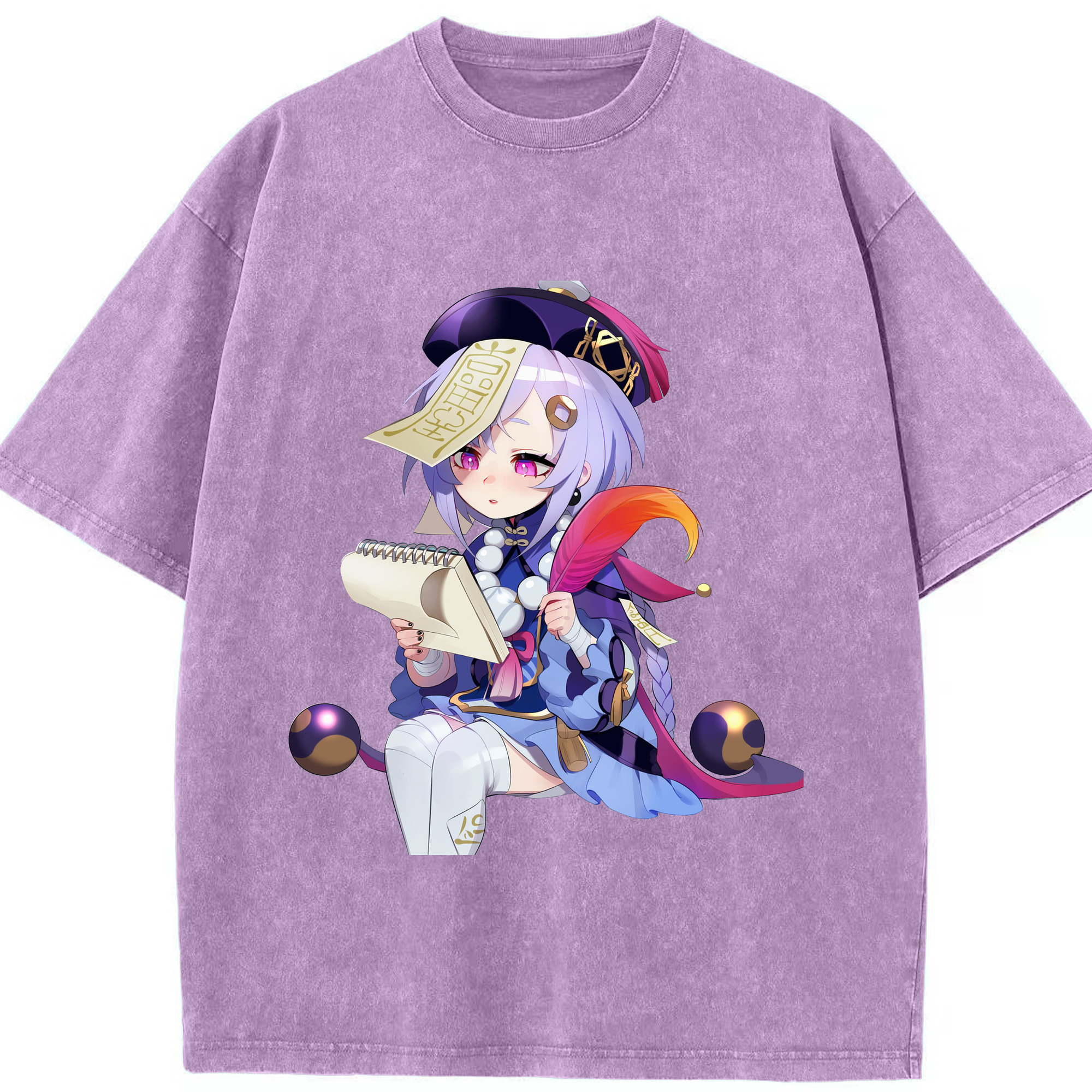 げんし神 七七 なな  genshin Nana 綿100% ヴィンテージ風 半袖Tシャツ（フロントプリント）
