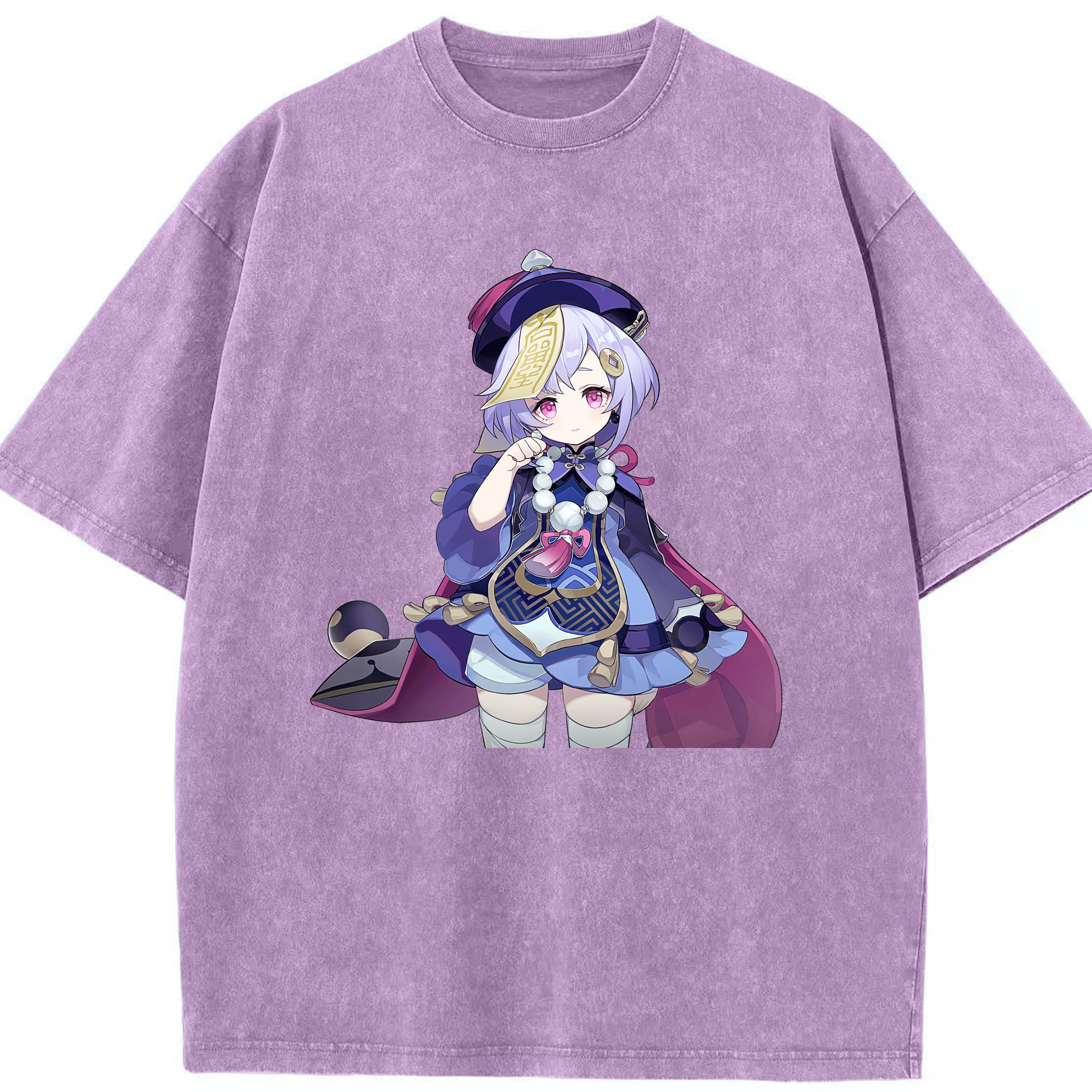 げんし神 七七 なな  genshin Nana 綿100% ヴィンテージ風 半袖Tシャツ（フロントプリント）