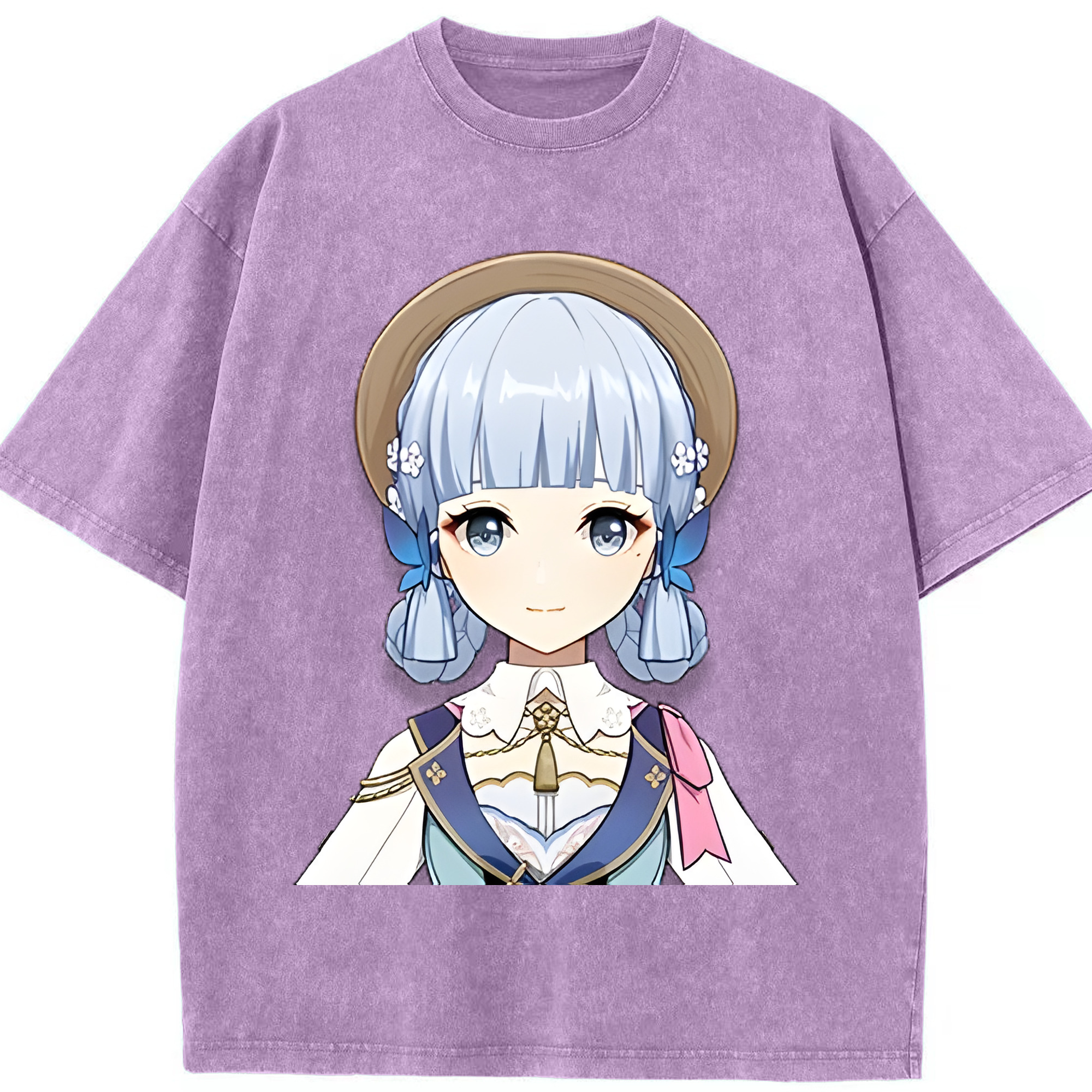 げんし神 神里綾華 神宮寺レン genshin Kamimiya Ren 綿100% ヴィンテージ風 半袖Tシャツ（フロントプリント）