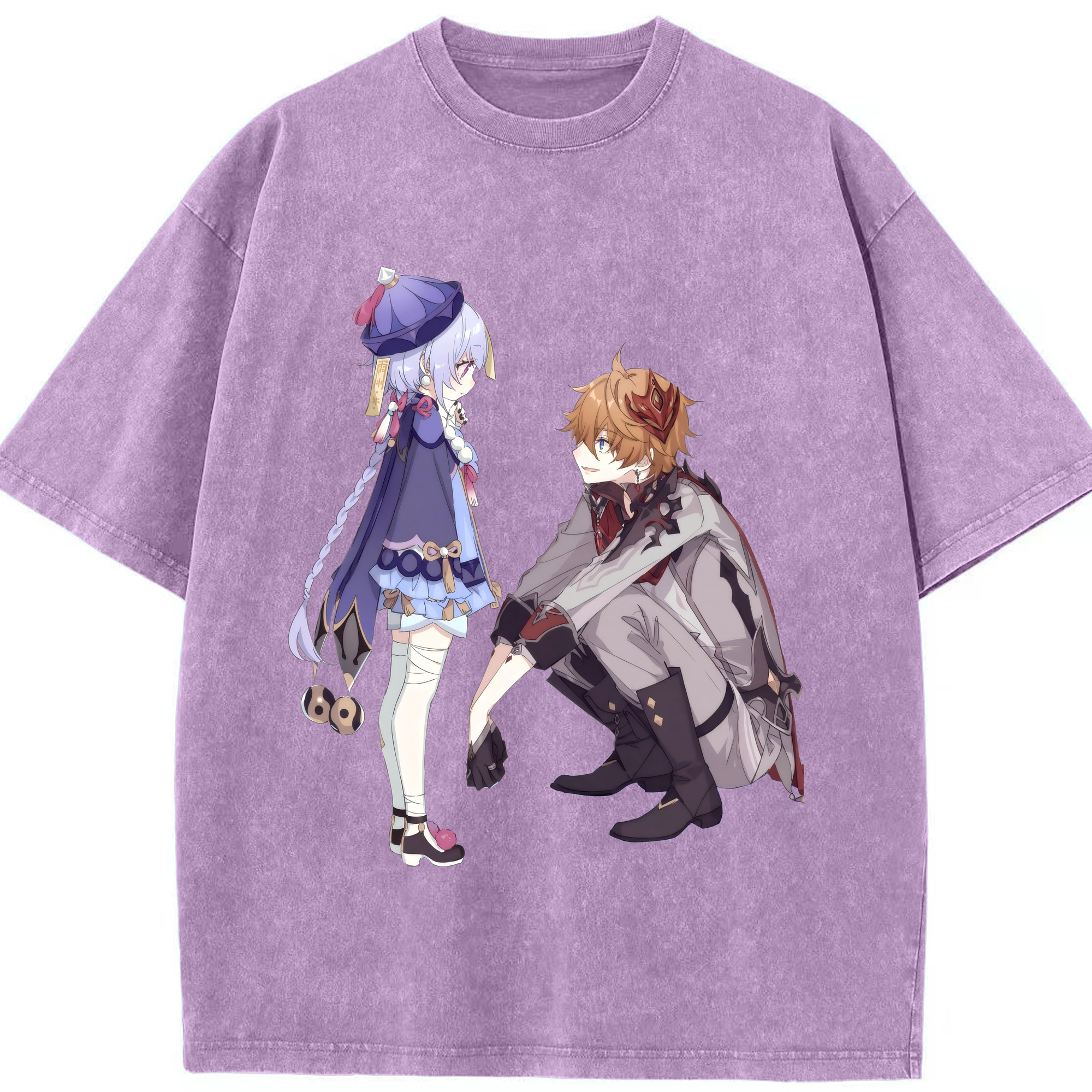 げんし神 七七 なな  genshin Nana 綿100% ヴィンテージ風 半袖Tシャツ（フロントプリント）