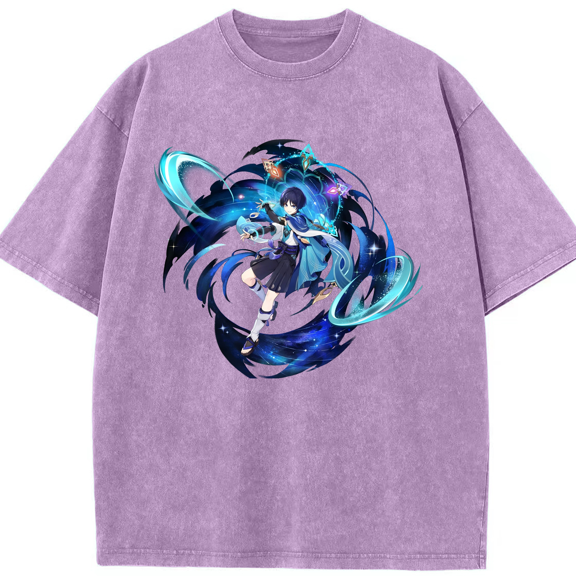 げんし神 さんペい genshin Sanpei 綿100% ヴィンテージ風 半袖Tシャツ（フロントプリント）