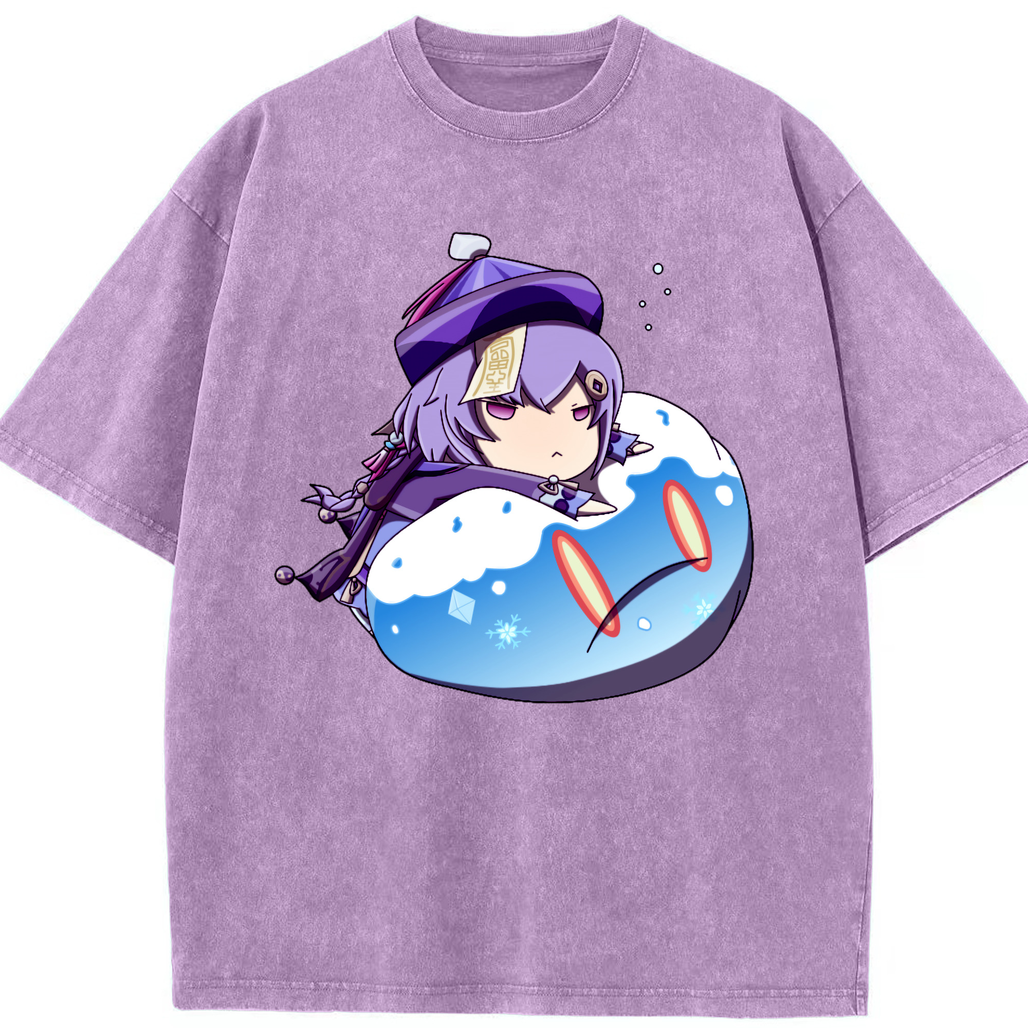 げんし神 七七 なな  genshin Nana 綿100% ヴィンテージ風 半袖Tシャツ（フロントプリント）