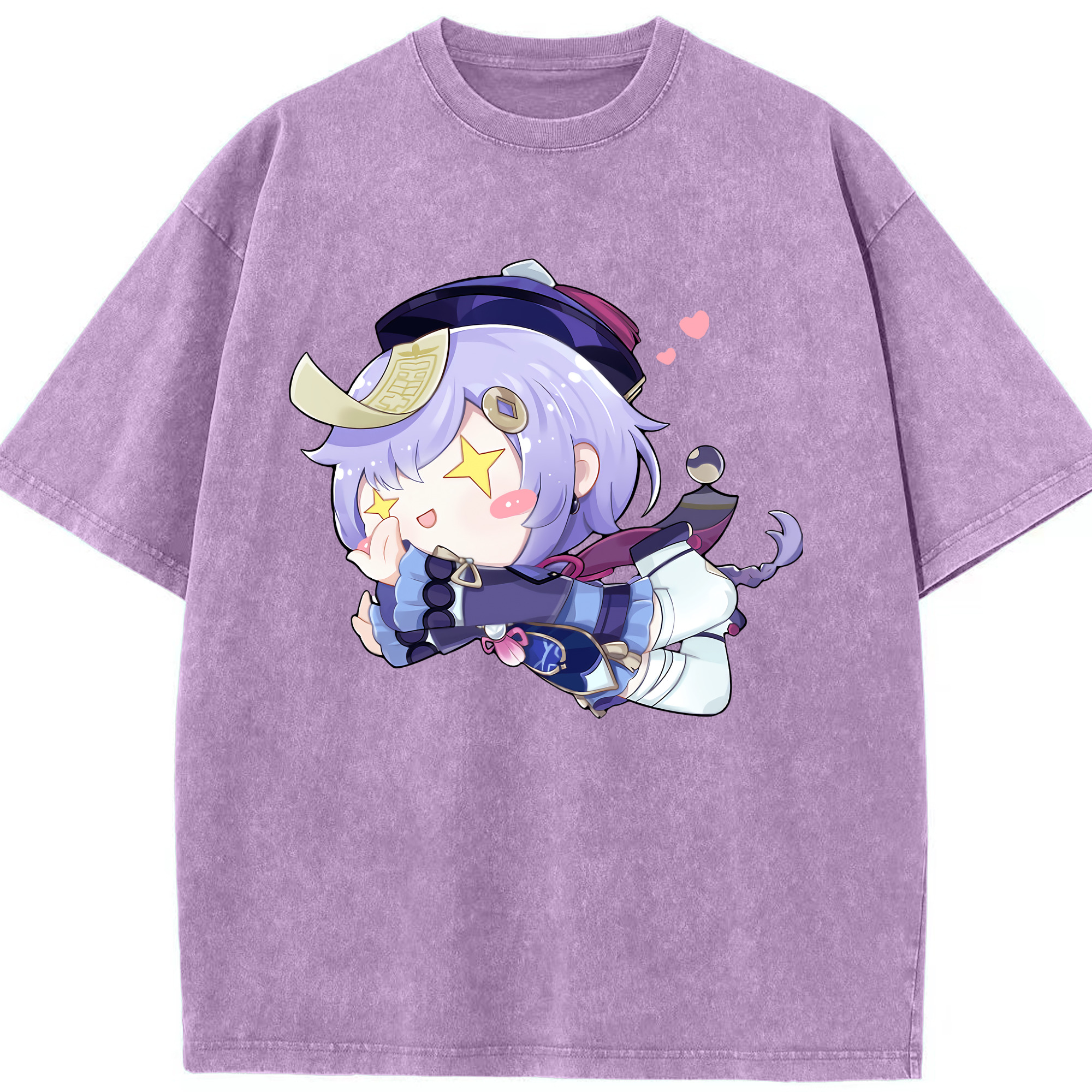 げんし神 七七 なな  genshin Nana 綿100% ヴィンテージ風 半袖Tシャツ（フロントプリント）