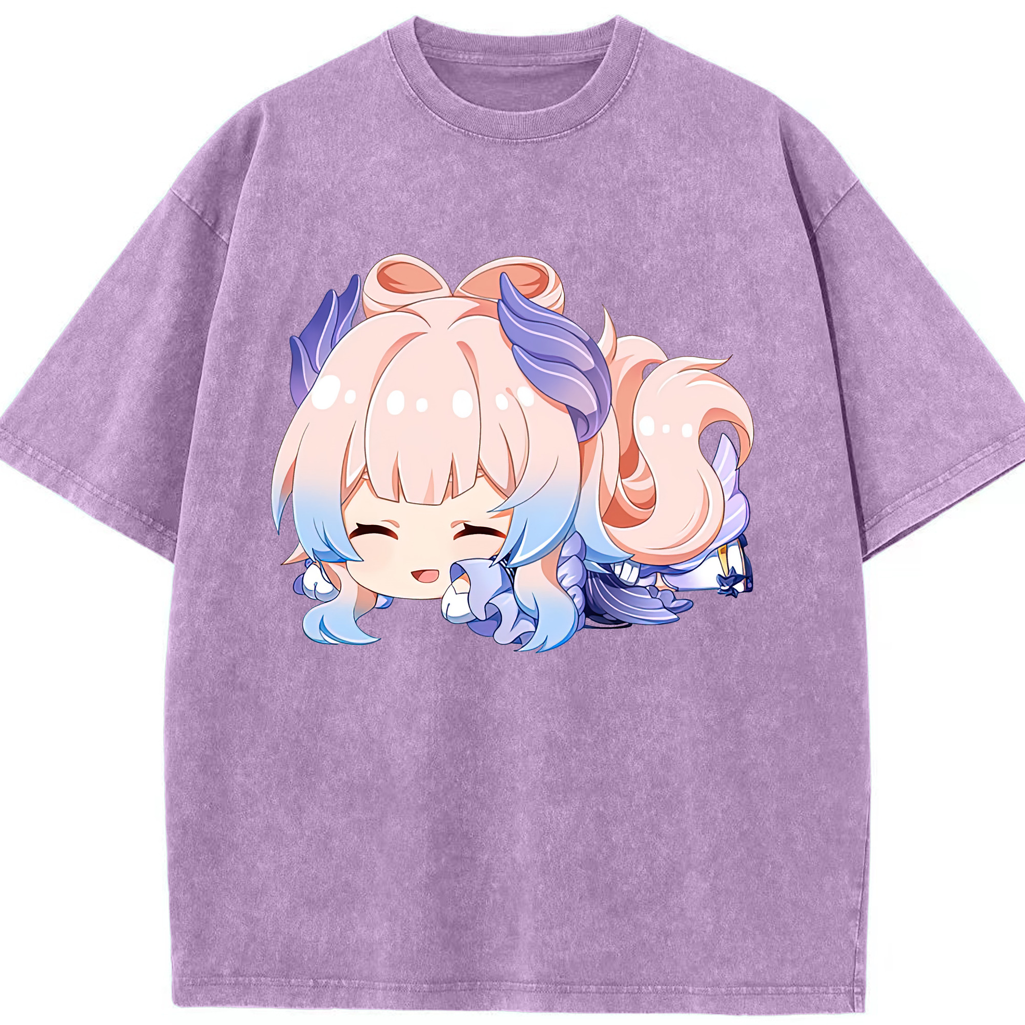げんし神 珊瑚宮心海 サンゴノミヤ・ココミ genshin Sangonomiya Kokomi 綿100% ヴィンテージ風 半袖Tシャツ（フロントプリント）