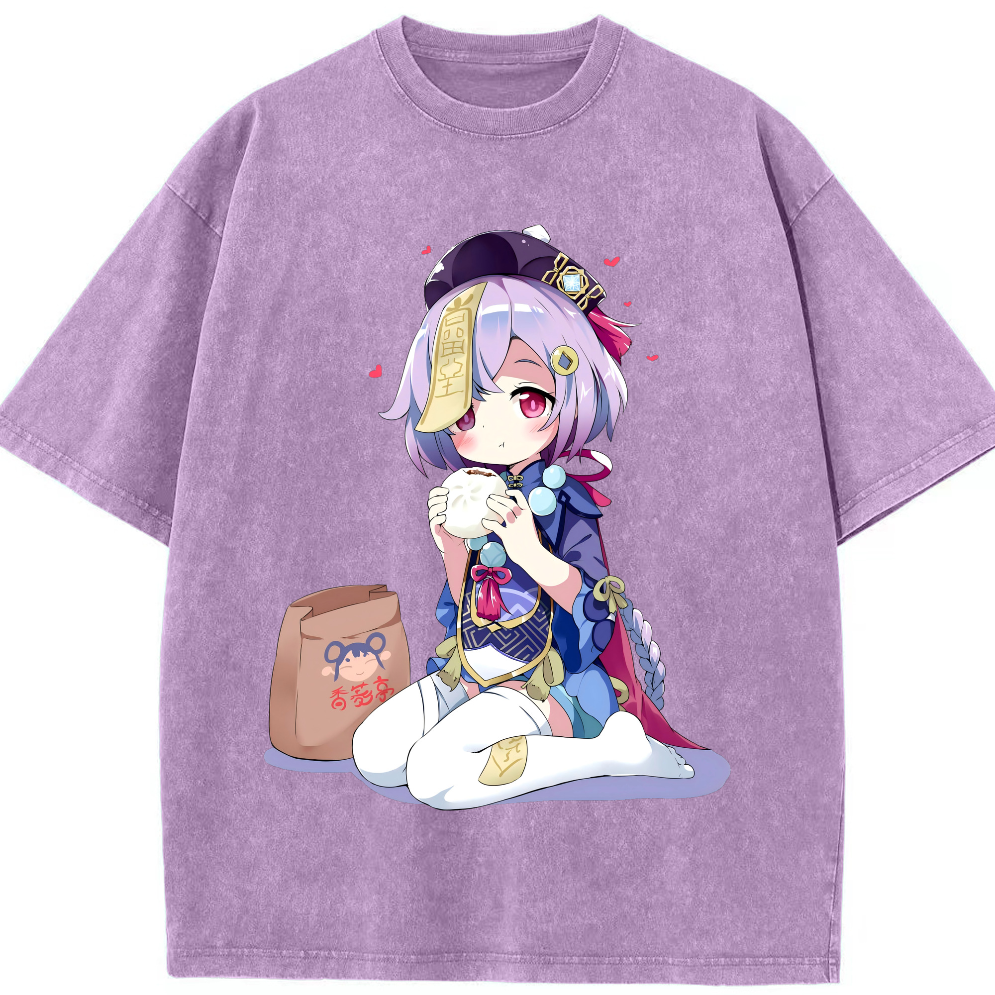 げんし神 七七 なな  genshin Nana 綿100% ヴィンテージ風 半袖Tシャツ（フロントプリント）