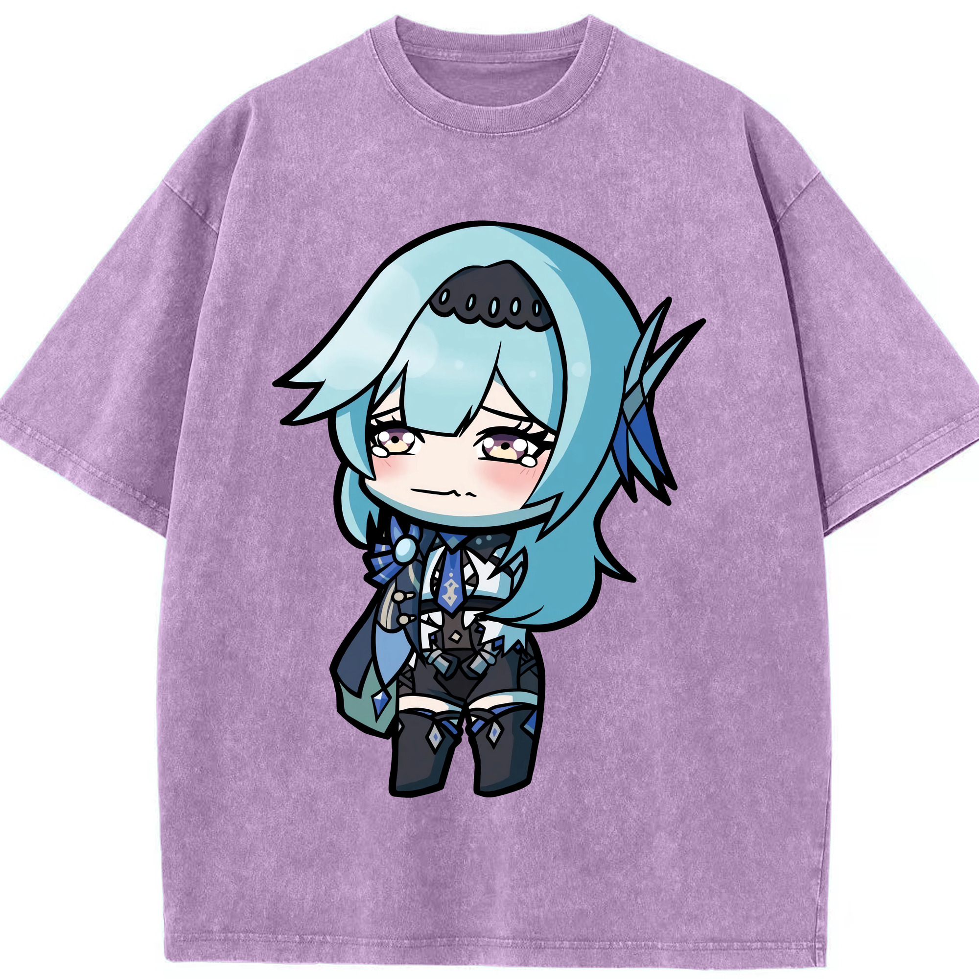 げんし神 优菈 ゆうら genshin Yūra 綿100% ヴィンテージ風 半袖Tシャツ（フロントプリント）