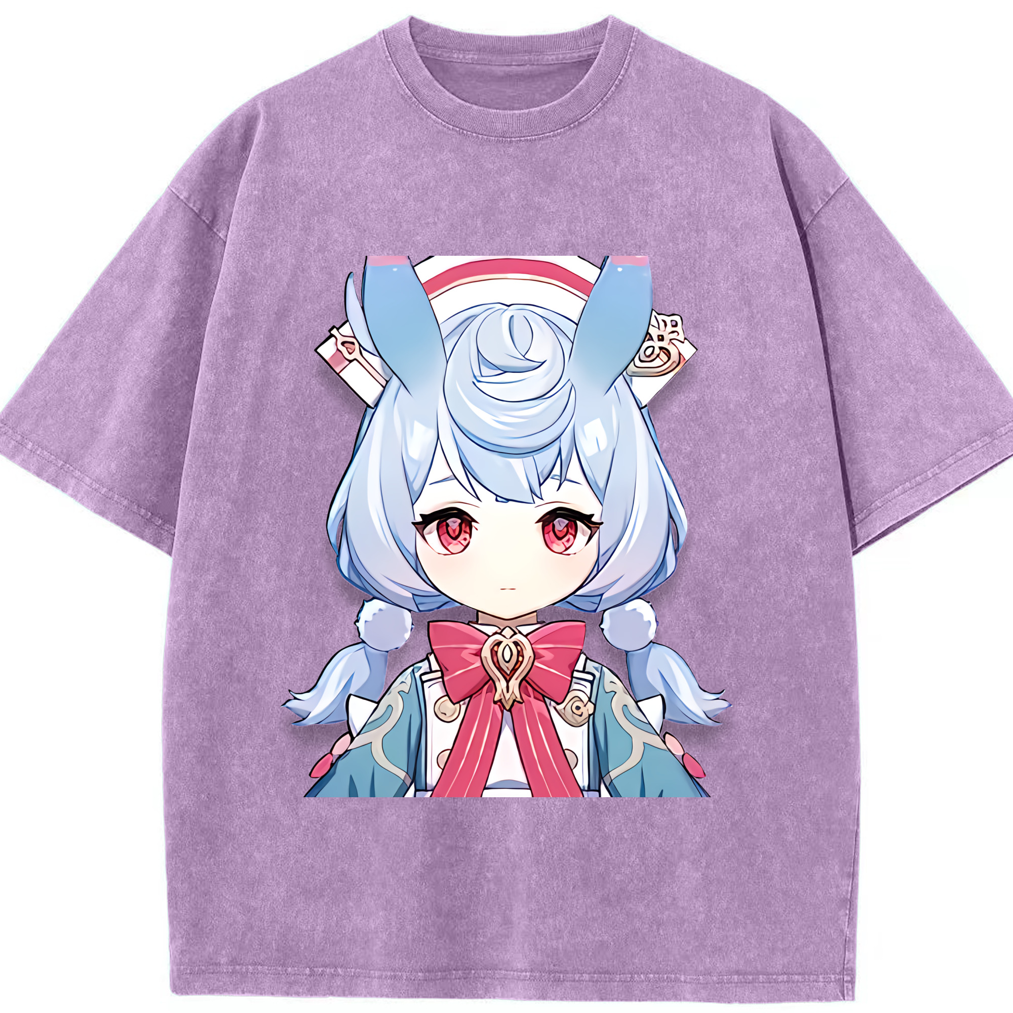 げんし神 シゲウィン genshin Shigewin 綿100% ヴィンテージ風 半袖Tシャツ（フロントプリント）