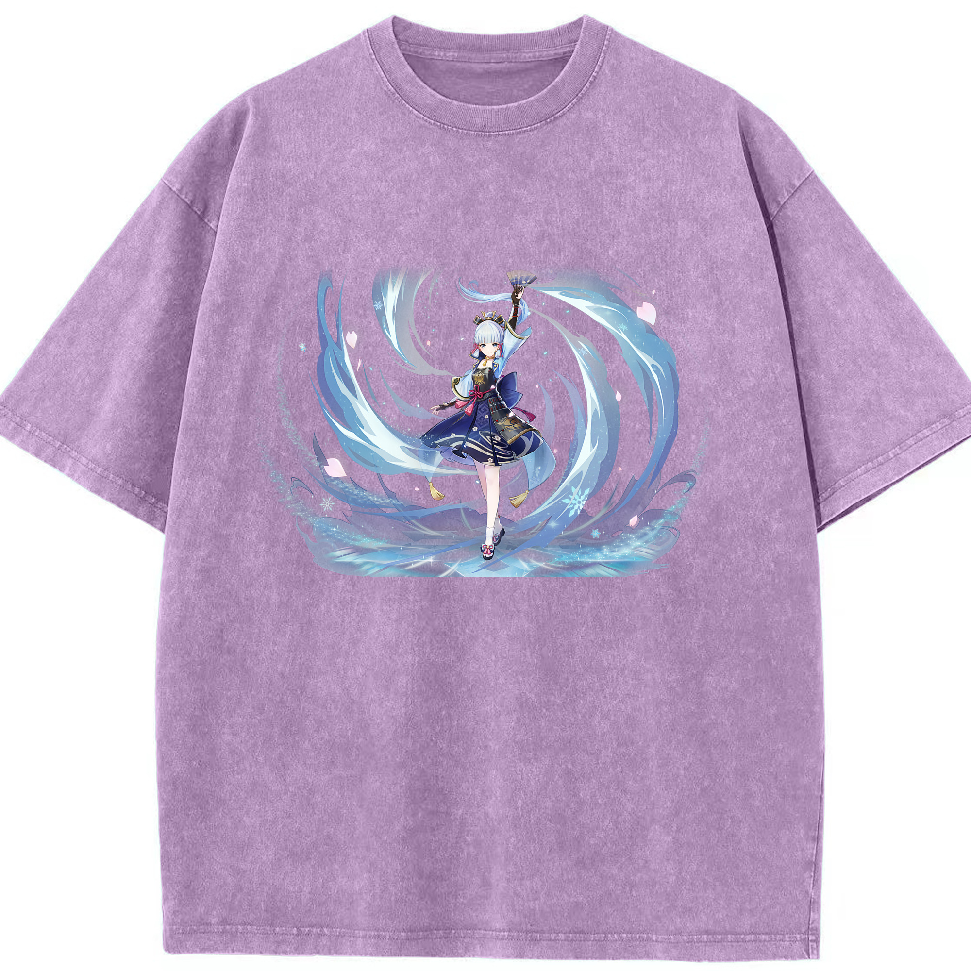 げんし神 神里綾華 神宮寺レン genshin Kamimiya Ren 綿100% ヴィンテージ風 半袖Tシャツ（フロントプリント）