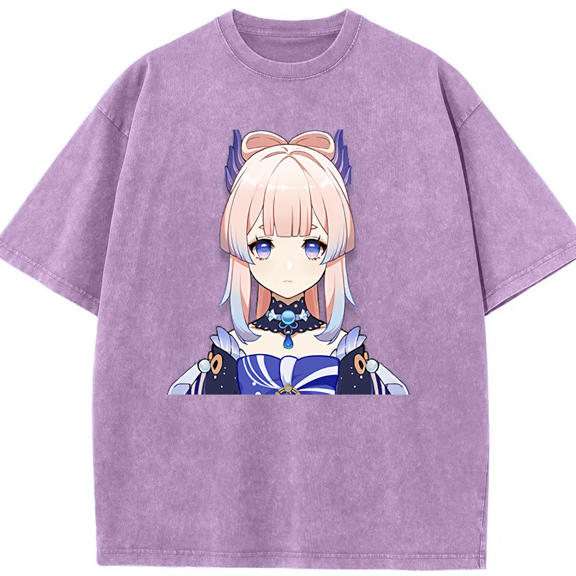 げんし神 珊瑚宮心海 サンゴノミヤ・ココミ genshin Sangonomiya Kokomi 綿100% ヴィンテージ風 半袖Tシャツ（フロントプリント）