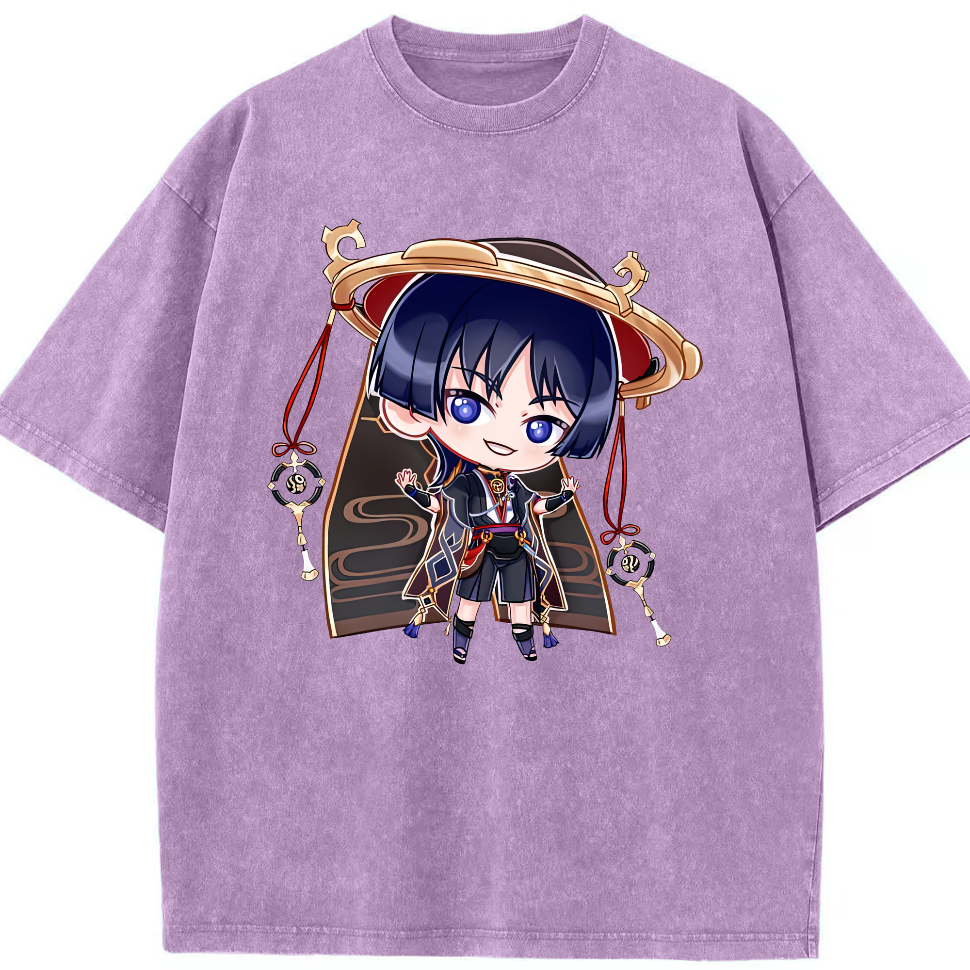 げんし神 さんペい genshin Sanpei 綿100% ヴィンテージ風 半袖Tシャツ（フロントプリント）