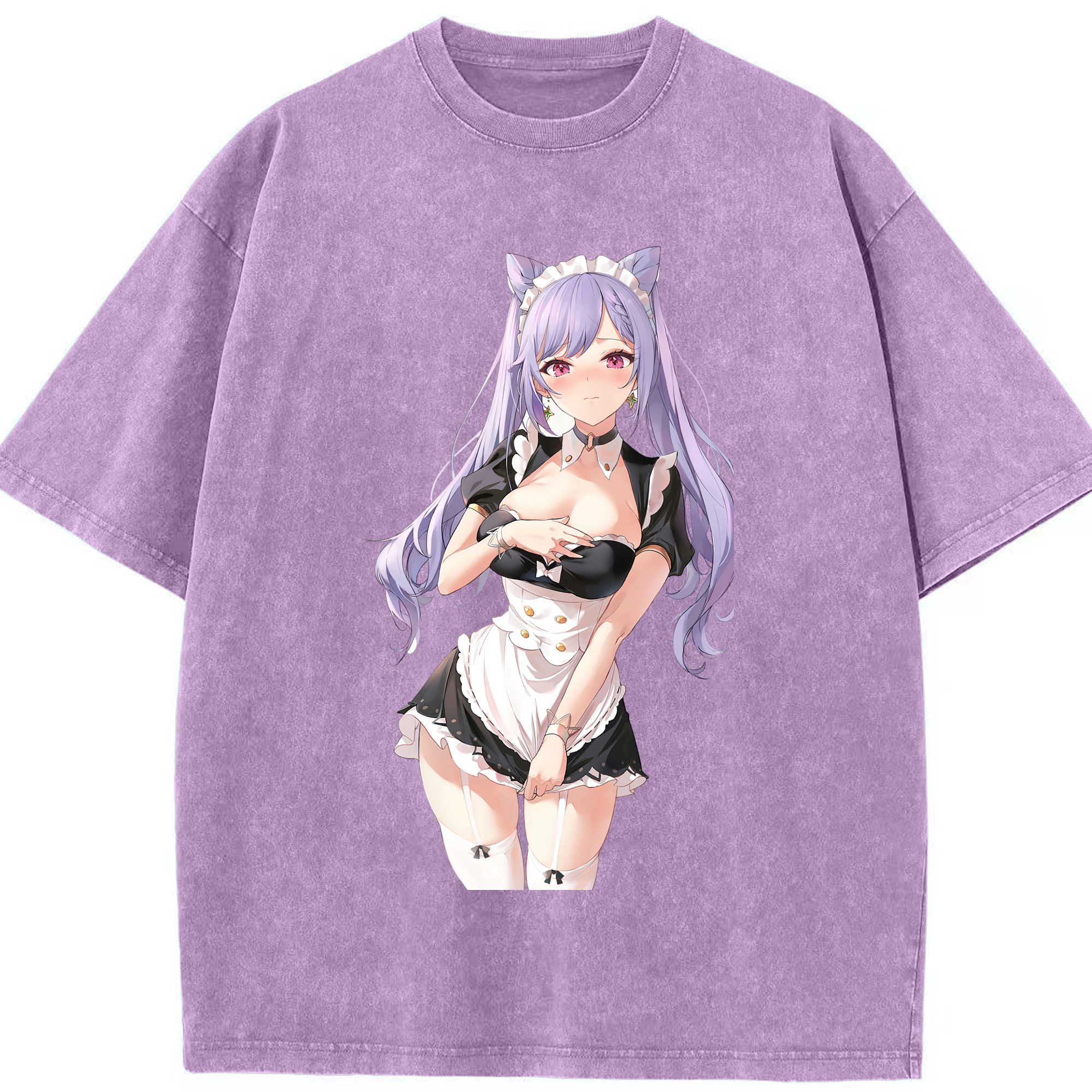 げんし神 刻晴 こくせい genshin Kokusei 綿100% ヴィンテージ風 半袖Tシャツ（フロントプリント）