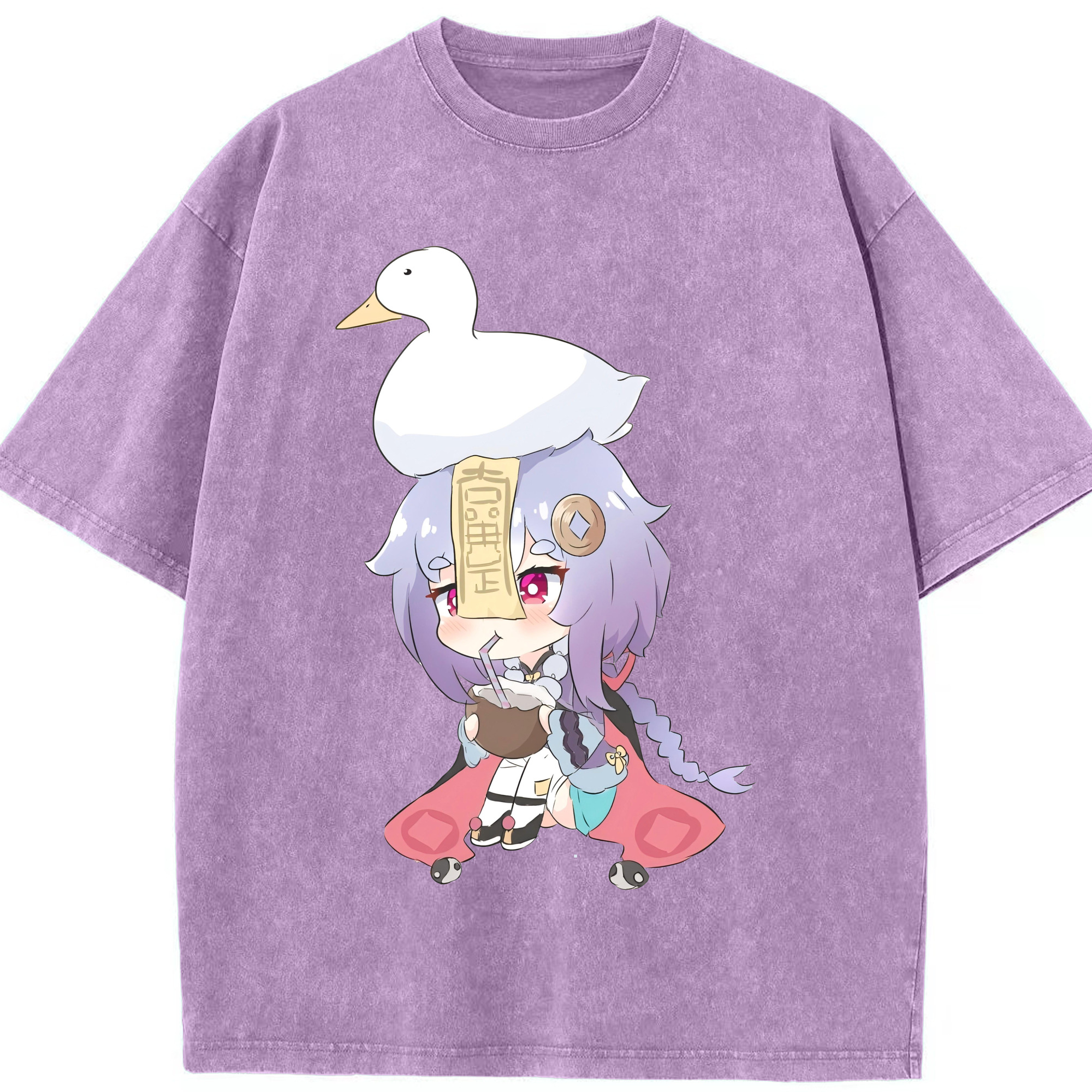 げんし神 七七 なな  genshin Nana 綿100% ヴィンテージ風 半袖Tシャツ（フロントプリント）