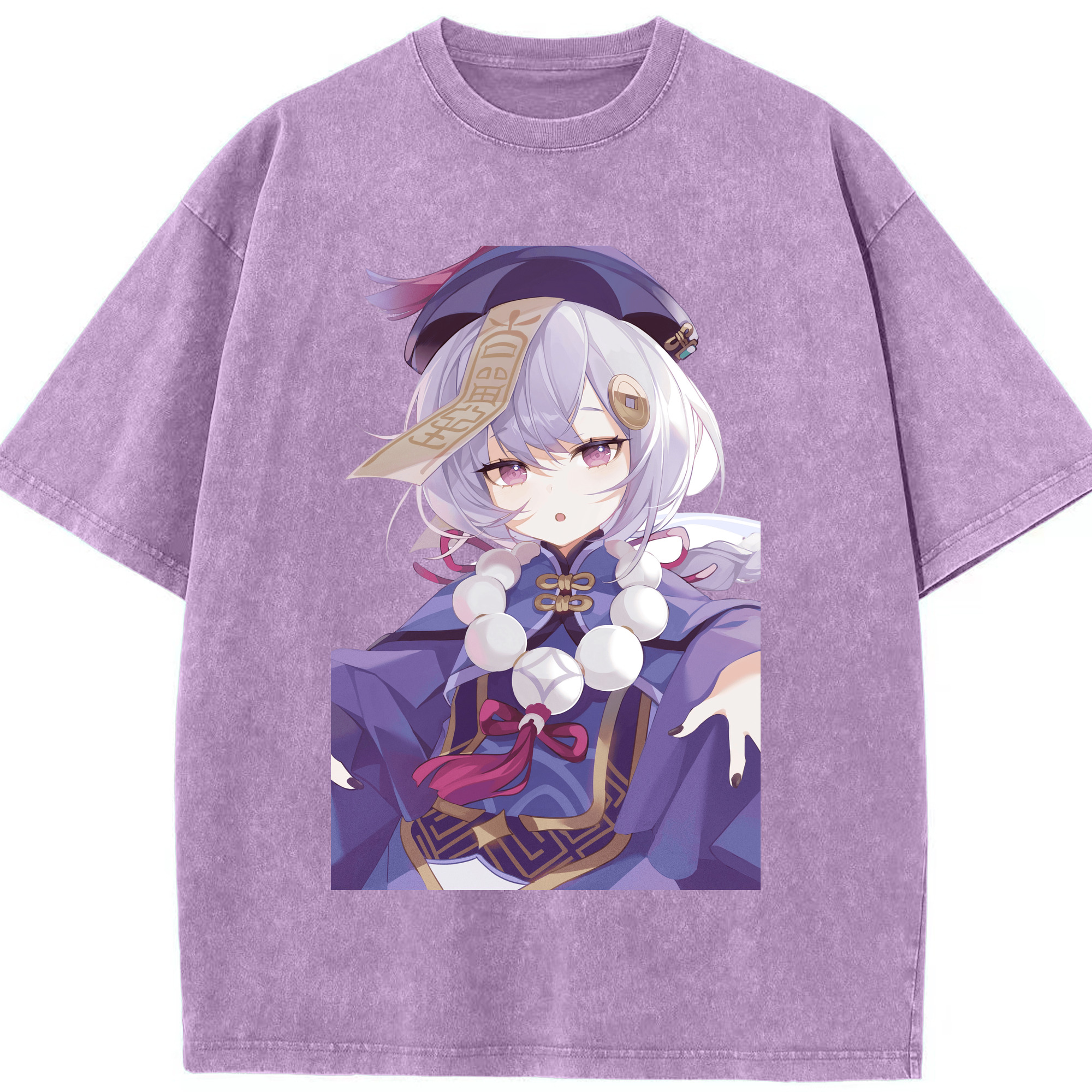 げんし神 七七 なな  genshin Nana 綿100% ヴィンテージ風 半袖Tシャツ（フロントプリント）