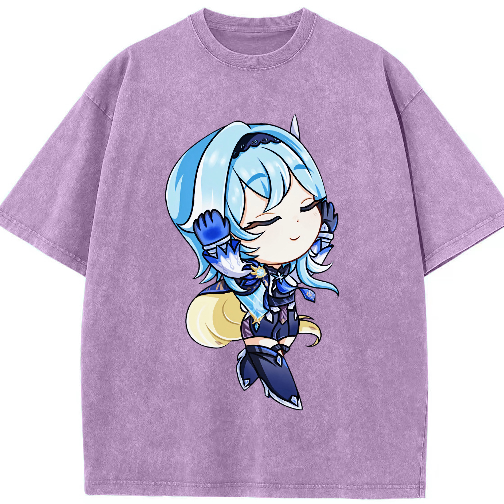 げんし神 优菈 ゆうら genshin Yūra 綿100% ヴィンテージ風 半袖Tシャツ（フロントプリント）