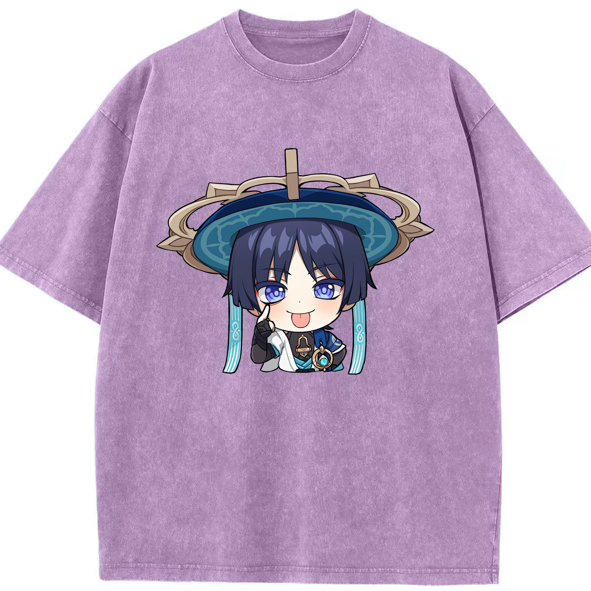 げんし神 さんペい genshin Sanpei 綿100% ヴィンテージ風 半袖Tシャツ（フロントプリント）