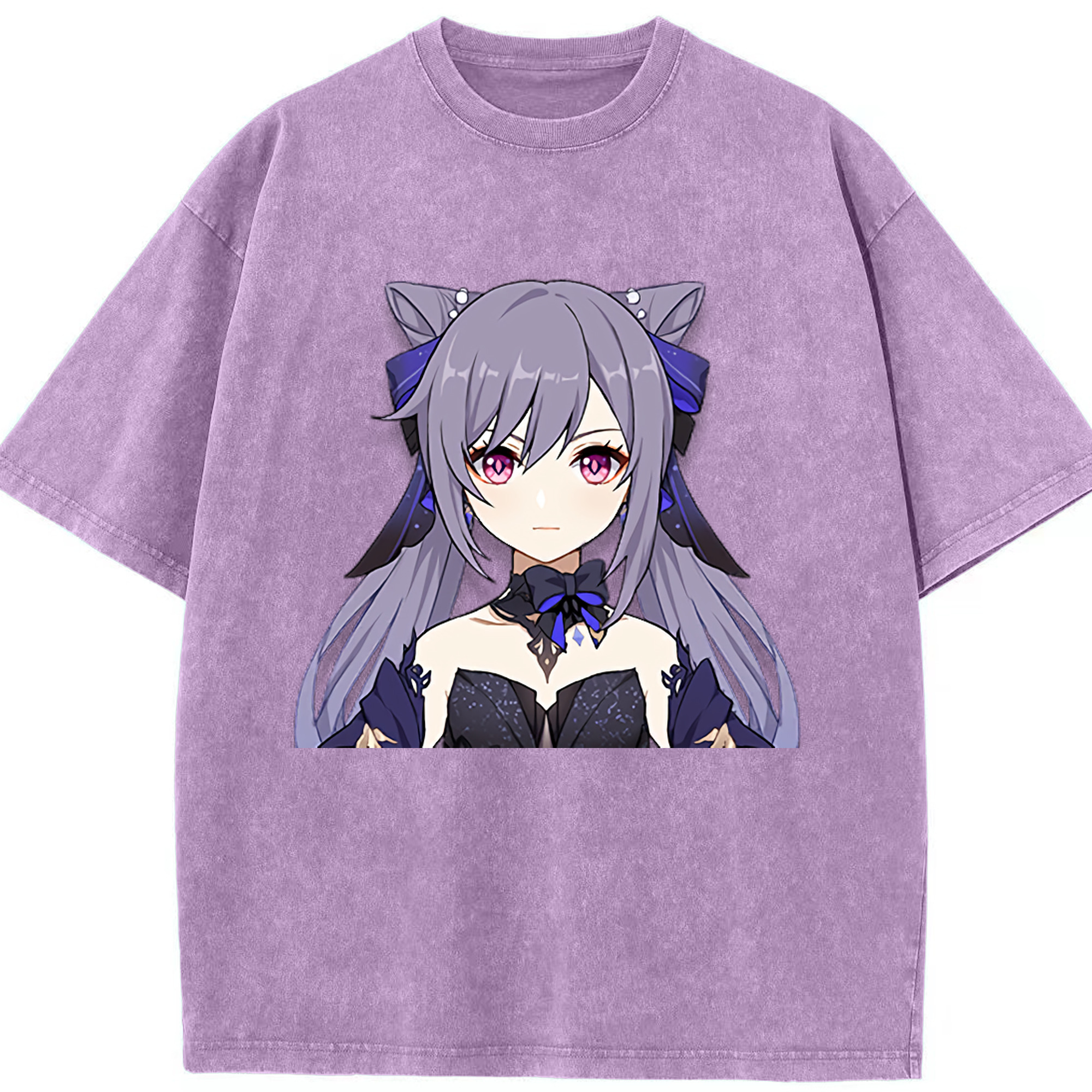 げんし神 刻晴 こくせい genshin Kokusei 綿100% ヴィンテージ風 半袖Tシャツ（フロントプリント）