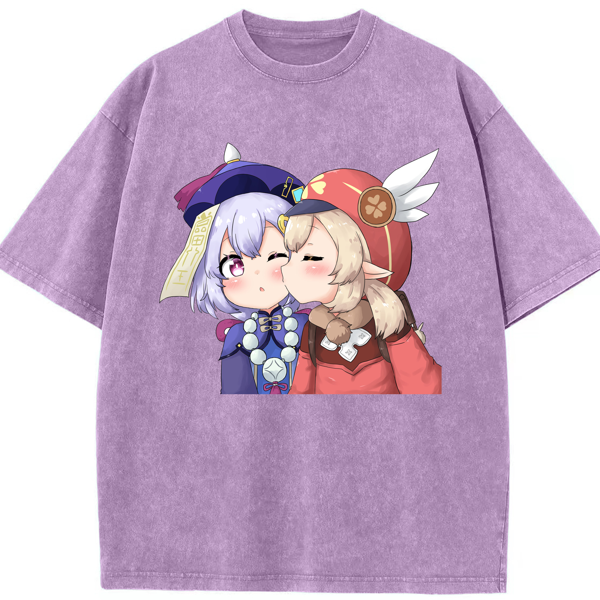 げんし神 七七 なな  genshin Nana 綿100% ヴィンテージ風 半袖Tシャツ（フロントプリント）