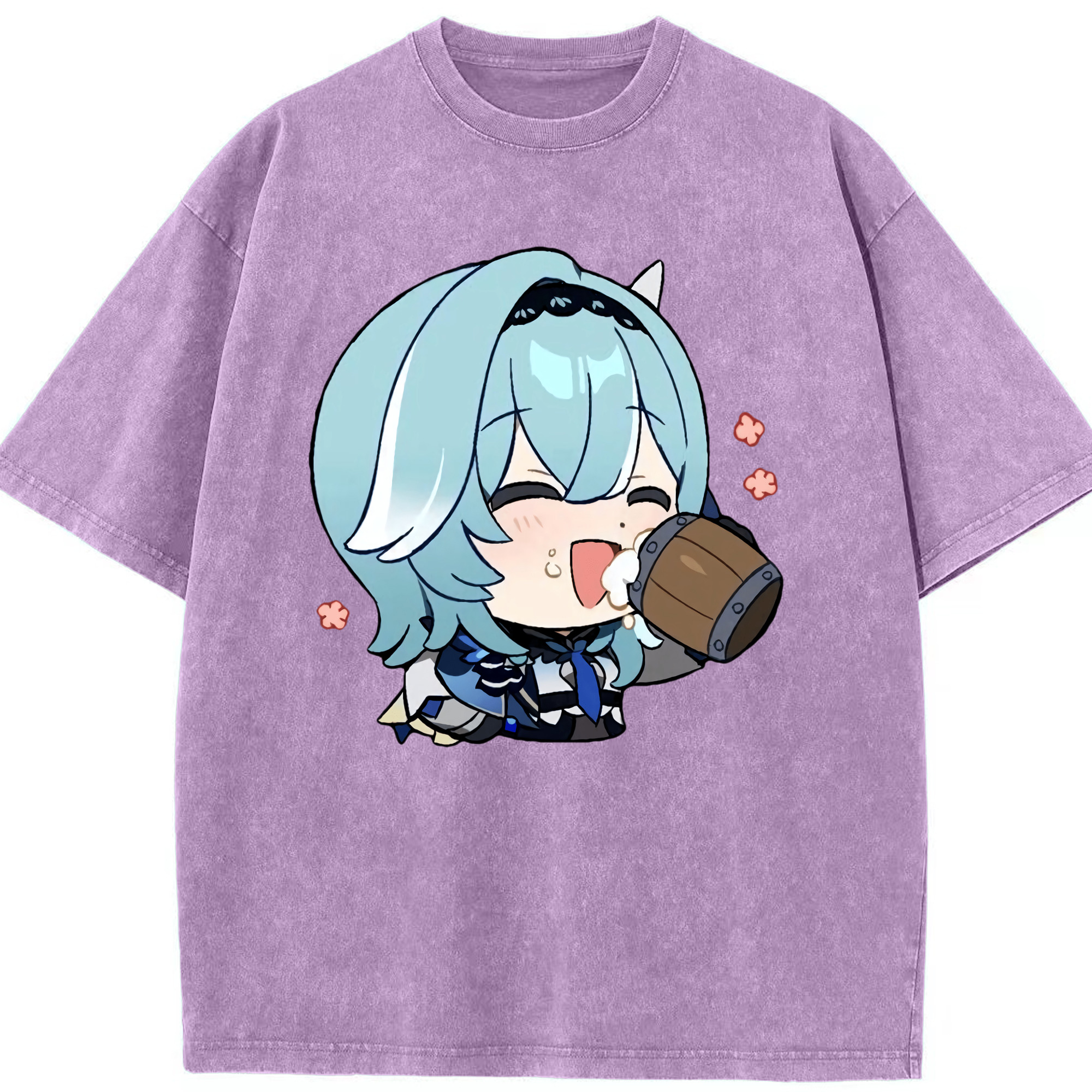 げんし神 优菈 ゆうら genshin Yūra 綿100% ヴィンテージ風 半袖Tシャツ（フロントプリント）