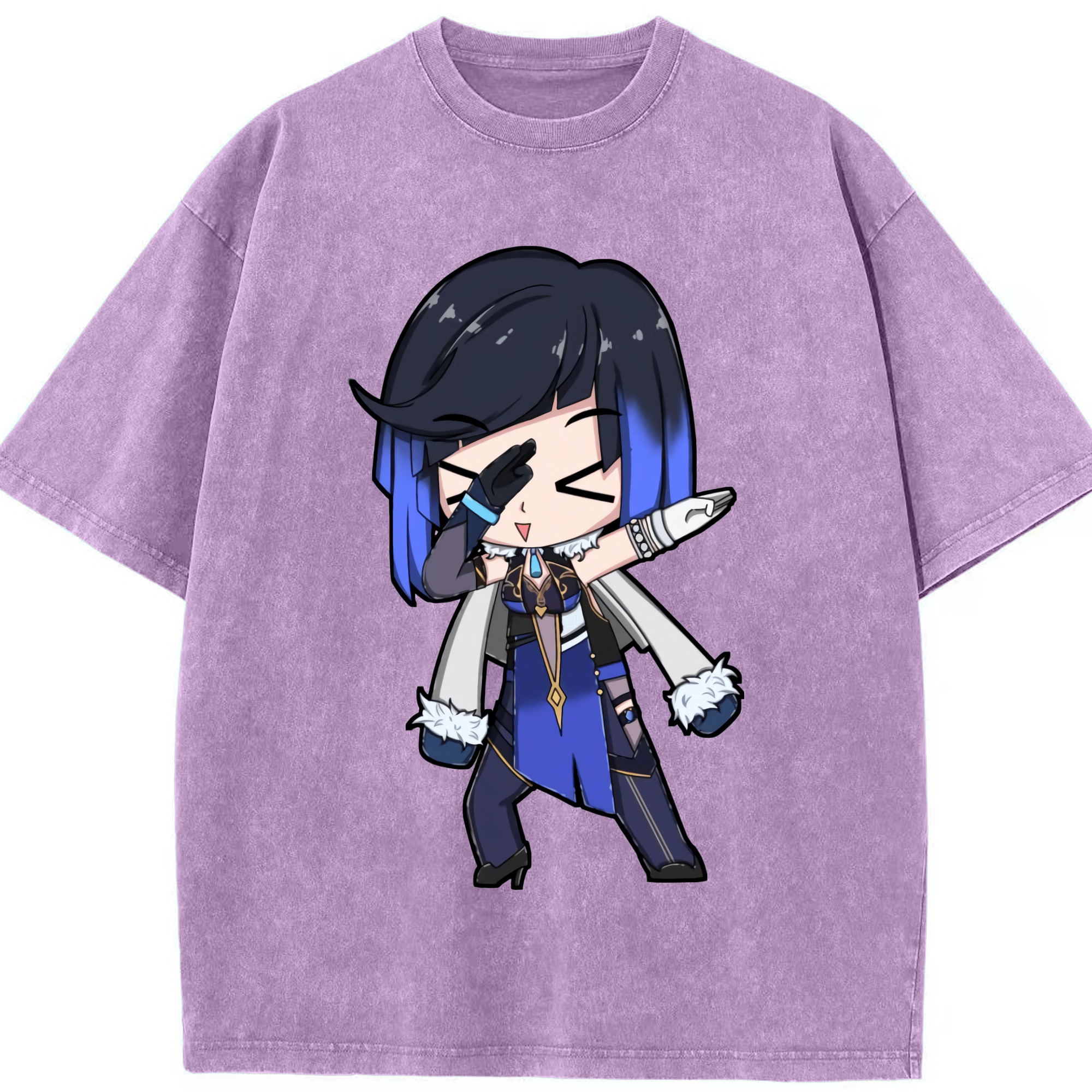 げんし神 夜兰 やらん genshin Yaran 綿100% ヴィンテージ風 半袖Tシャツ（フロントプリント）