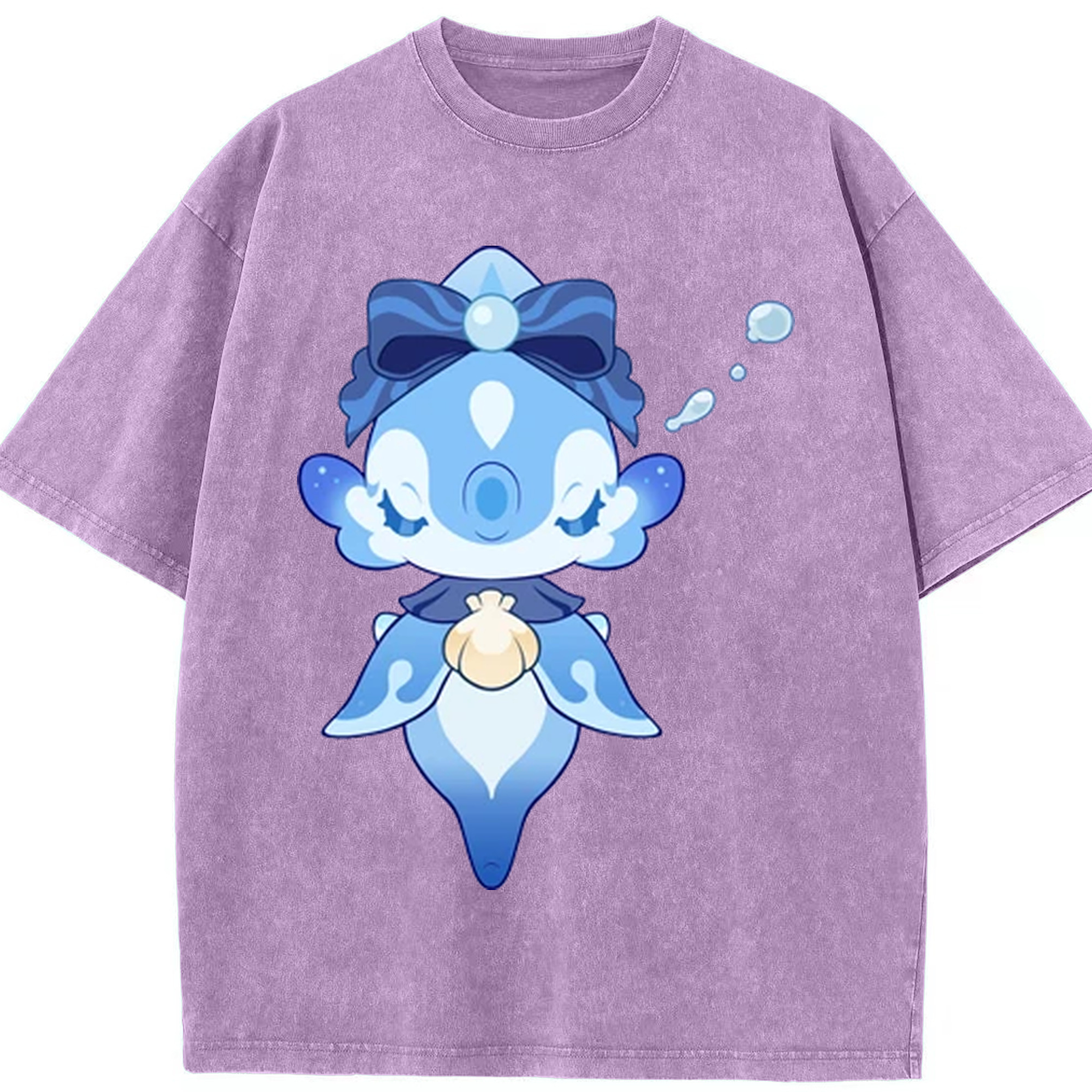 げんし神 フリーナ genshin Furina 綿100% ヴィンテージ風 半袖Tシャツ（フロントプリント）