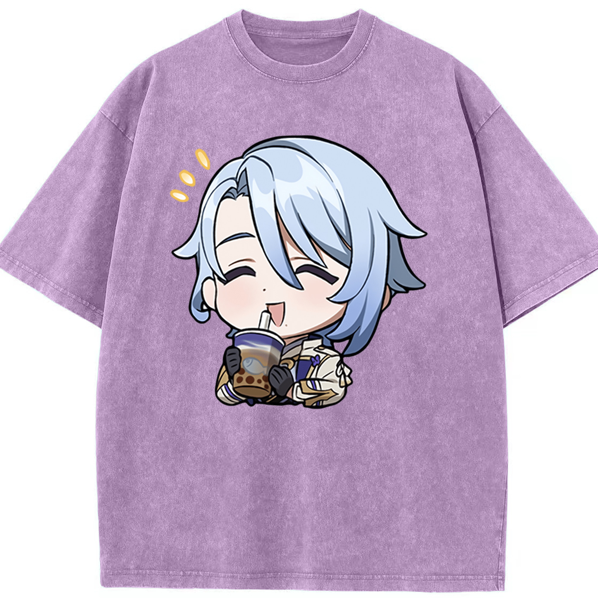 げんし神 神里綾人 かみさとあやと genshin Kamisato Ayato 綿100% ヴィンテージ風 半袖Tシャツ（フロントプリント）