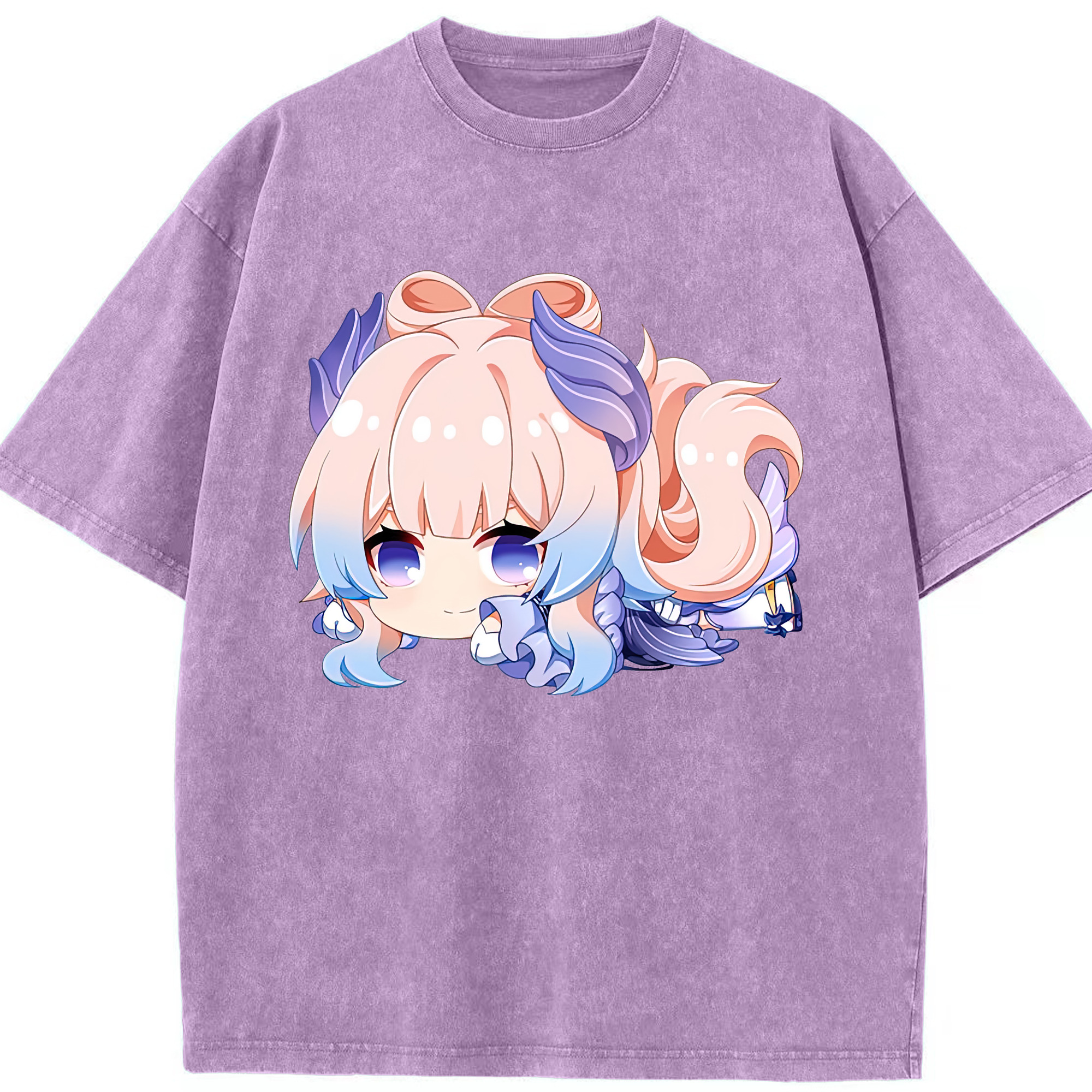 げんし神 珊瑚宮心海 サンゴノミヤ・ココミ genshin Sangonomiya Kokomi 綿100% ヴィンテージ風 半袖Tシャツ（フロントプリント）