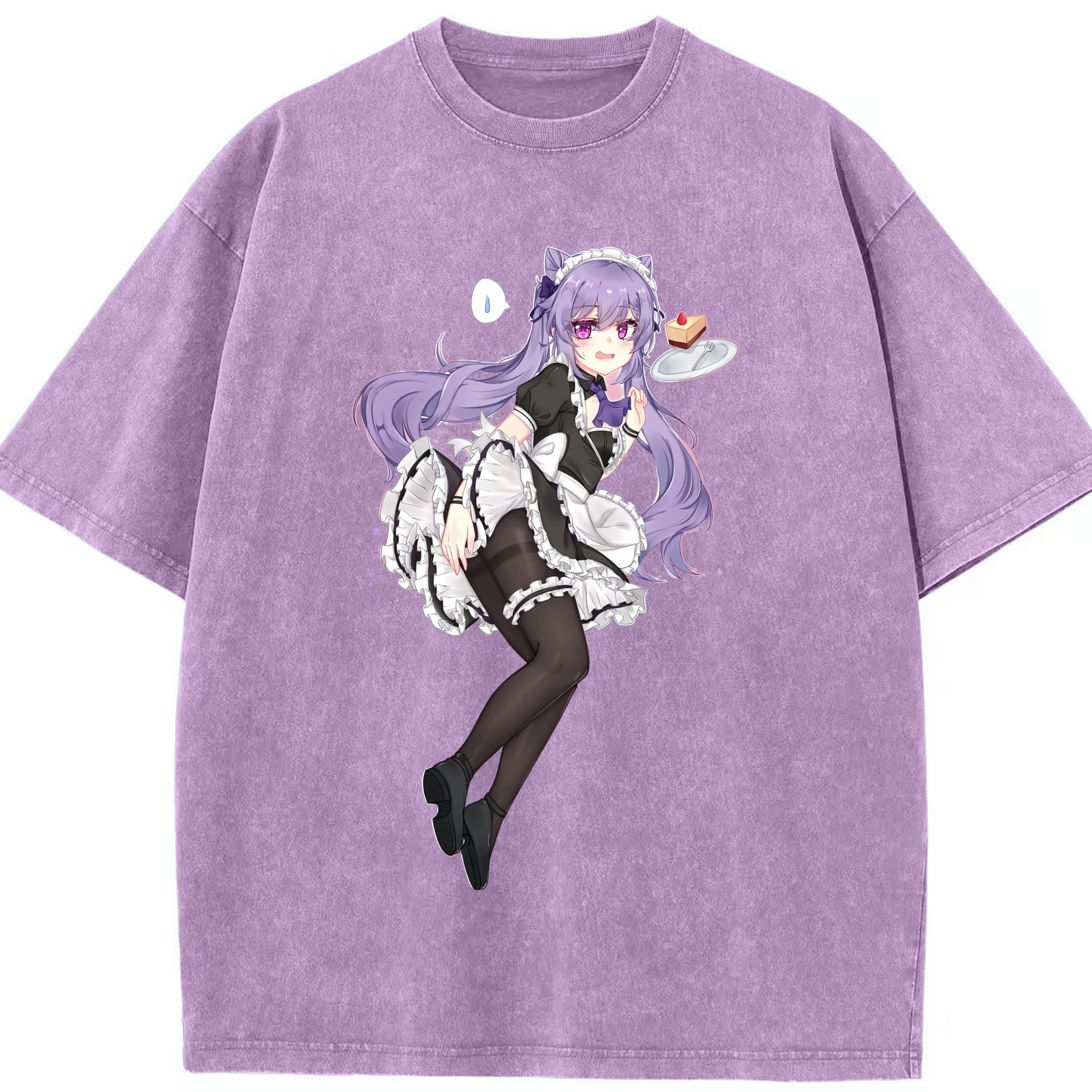 げんし神 刻晴 こくせい genshin Kokusei 綿100% ヴィンテージ風 半袖Tシャツ（フロントプリント）