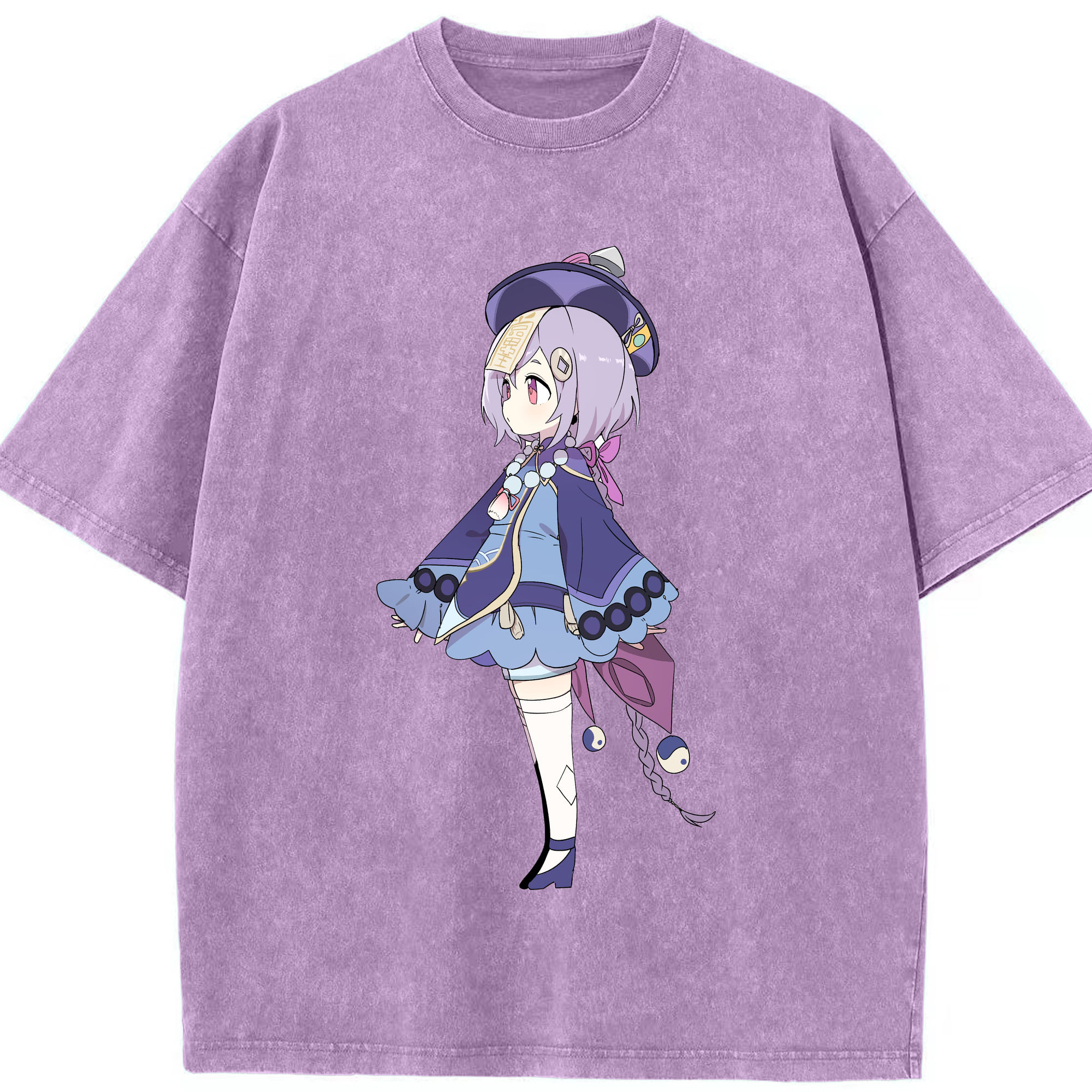 げんし神 七七 なな  genshin Nana 綿100% ヴィンテージ風 半袖Tシャツ（フロントプリント）